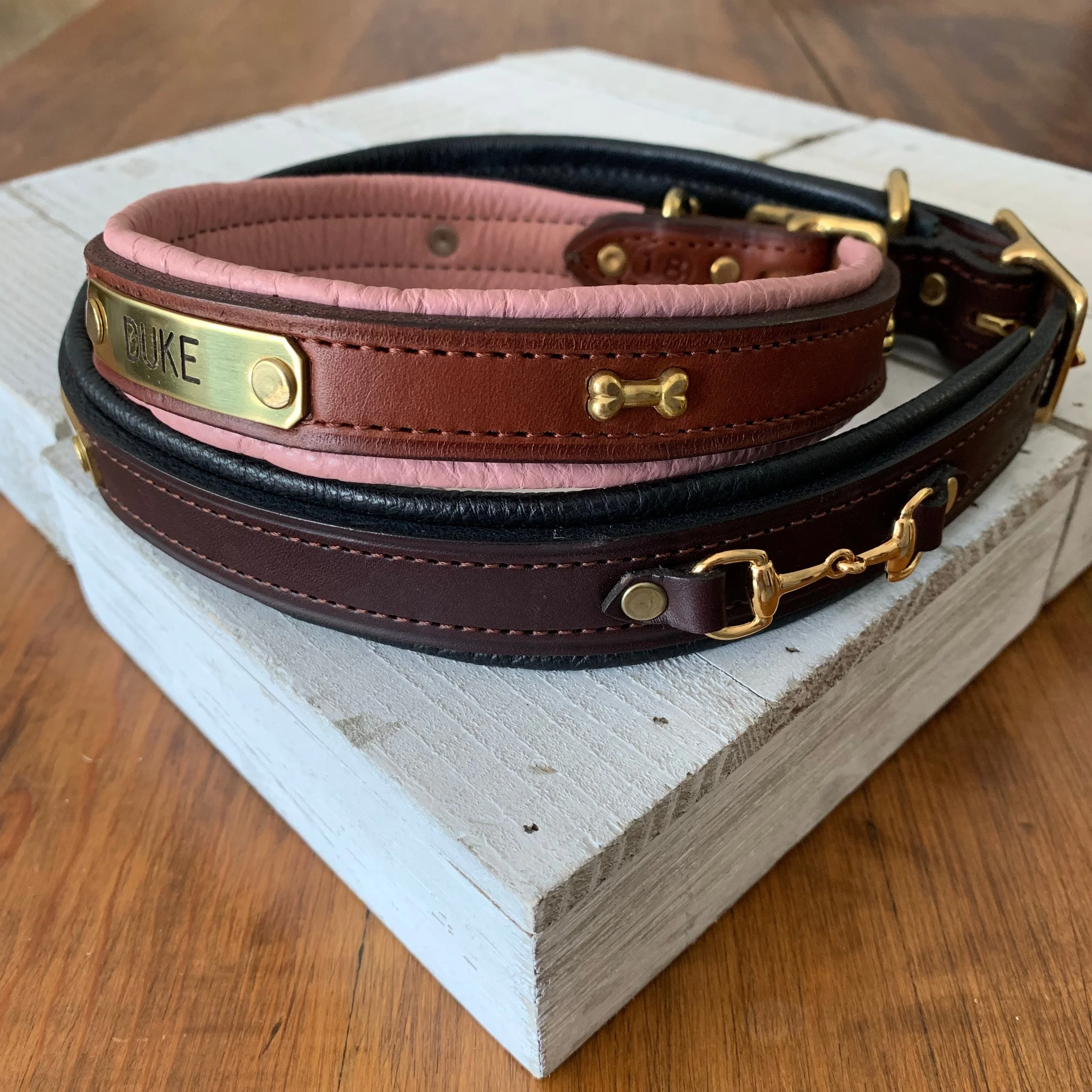 custom leather dog collars