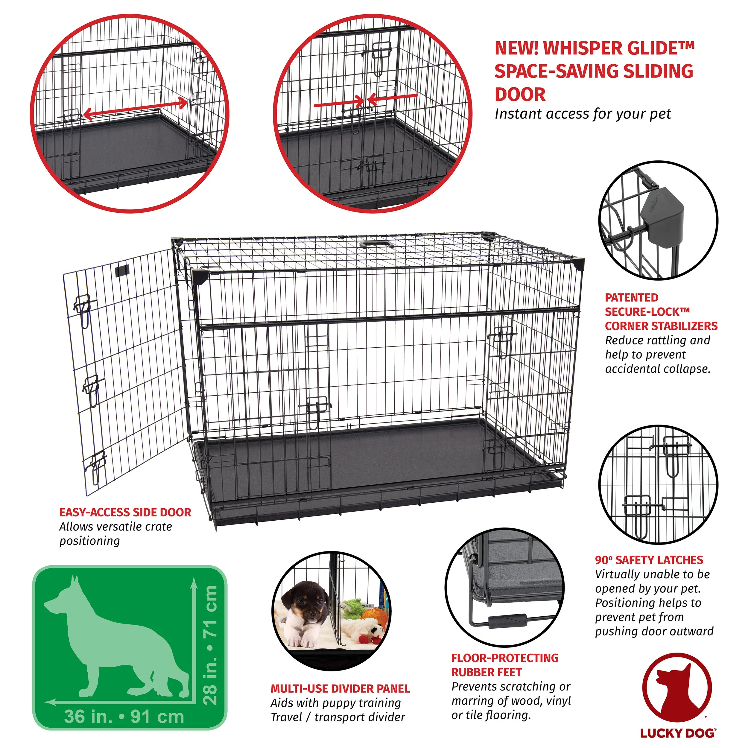 side opening dog crate