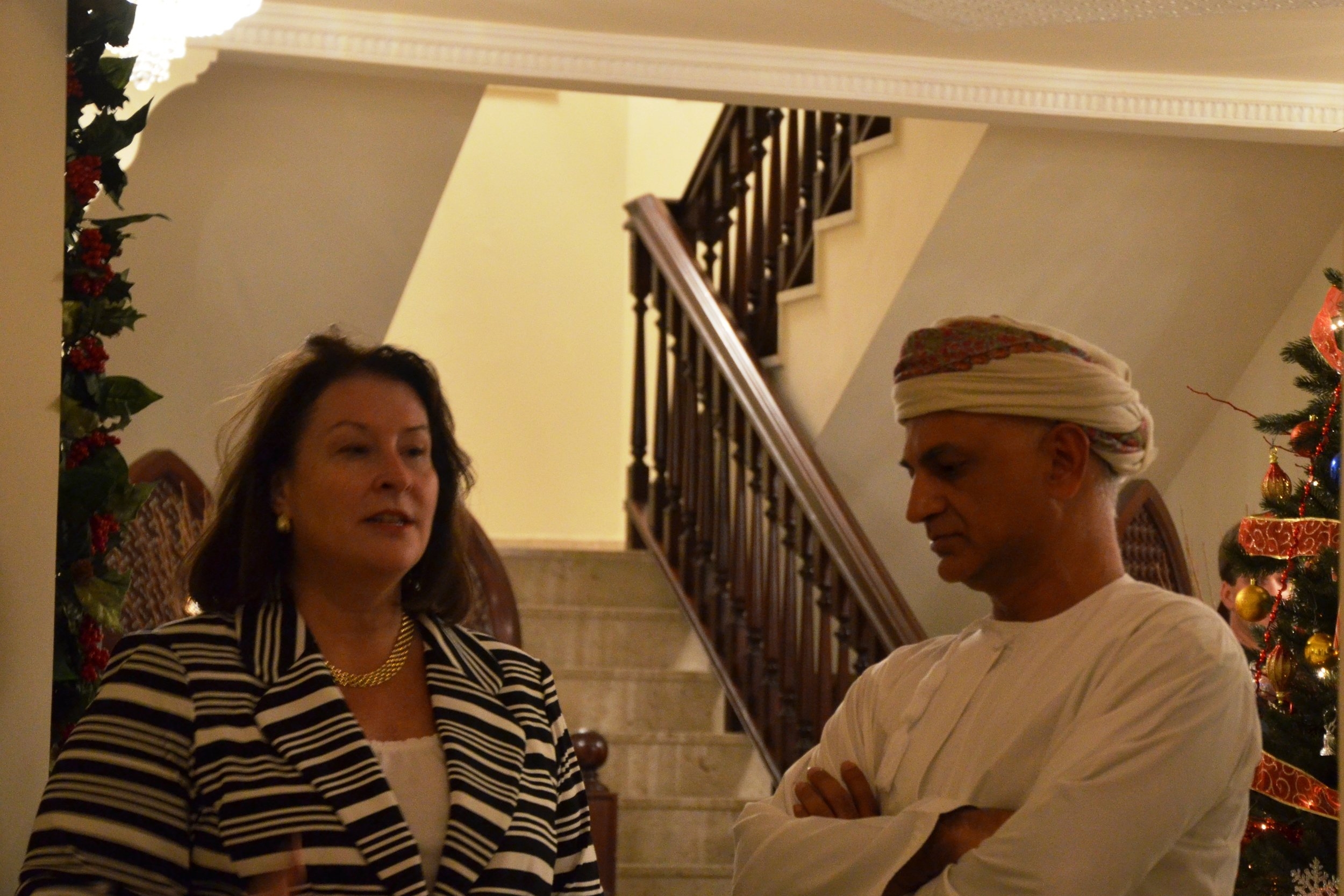 Ambassador Greta Holtz Welcomed our U.S. Delegation to Her Home in Oman in 2014