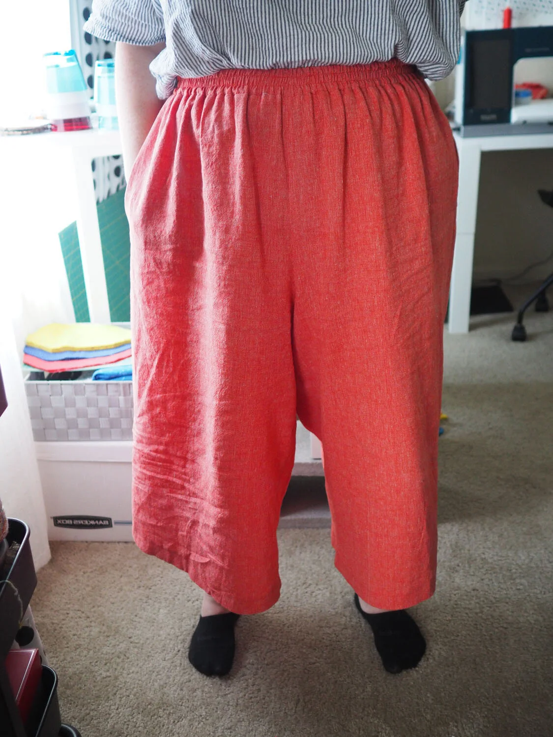  Front view of the finished culottes 