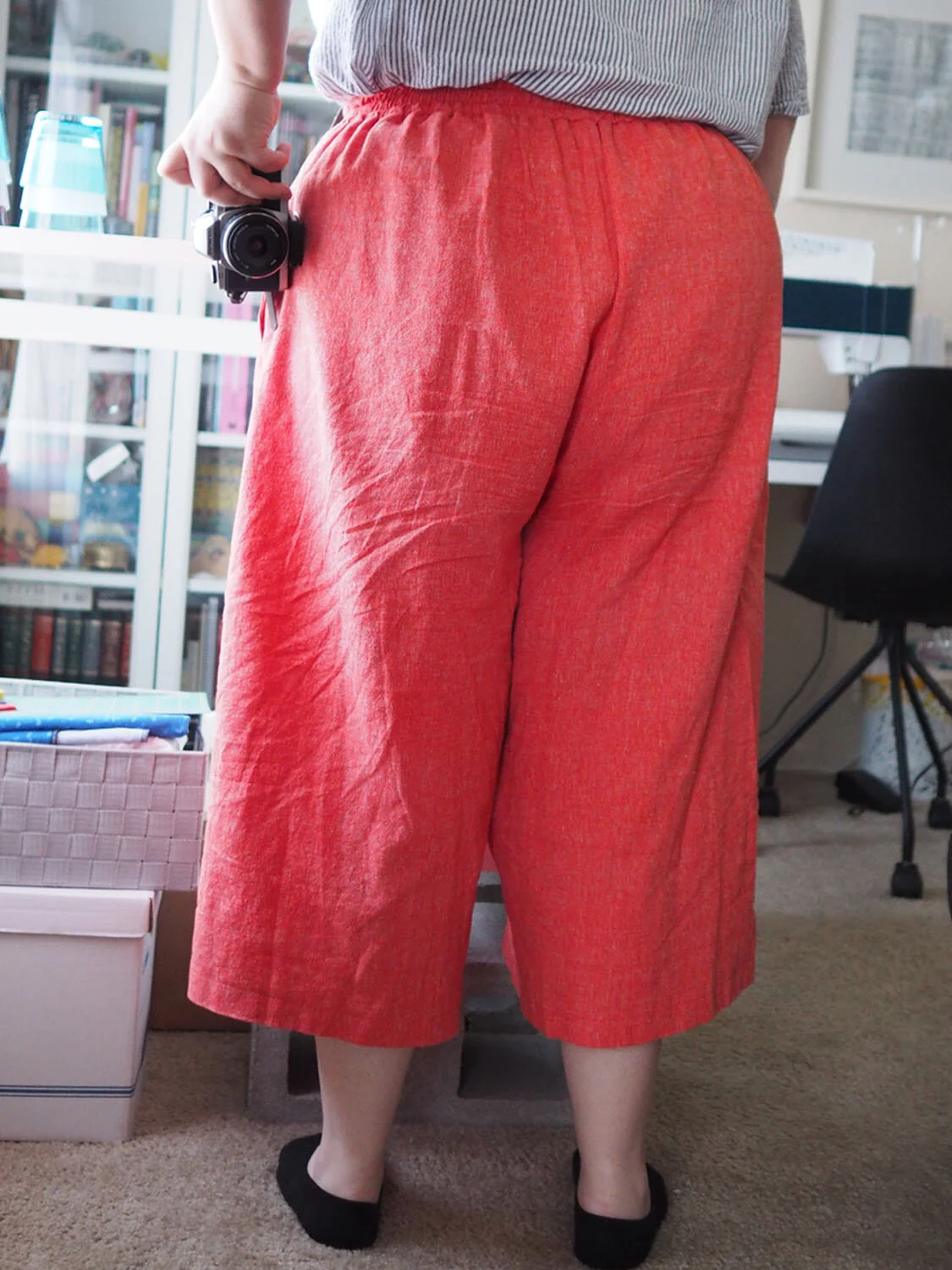  Back view of the finished culottes 