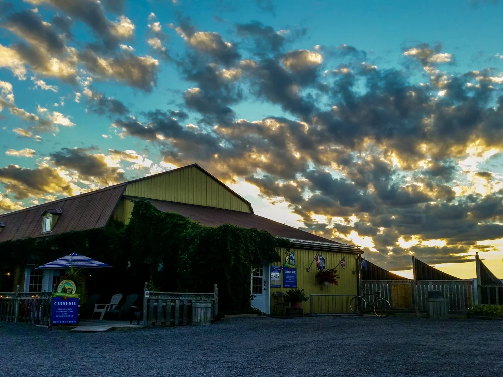 Sunset over Ile de Orleans - Mobile Photo (edited in Lightroom)