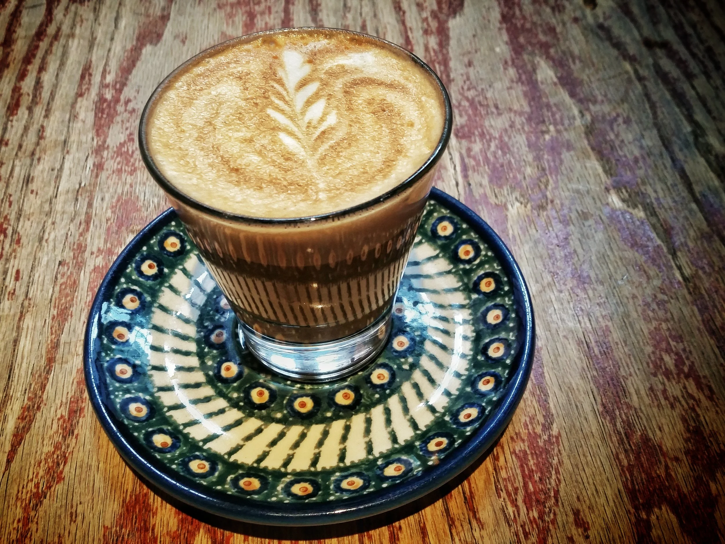 Cortado at Gryphon Cafe. Wayne, PA.