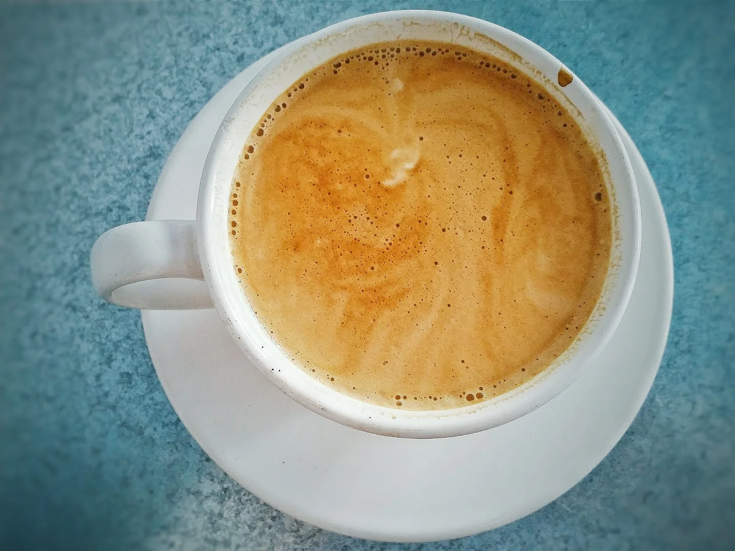 Latte at Quaker City Coffee. Philadelphia, PA