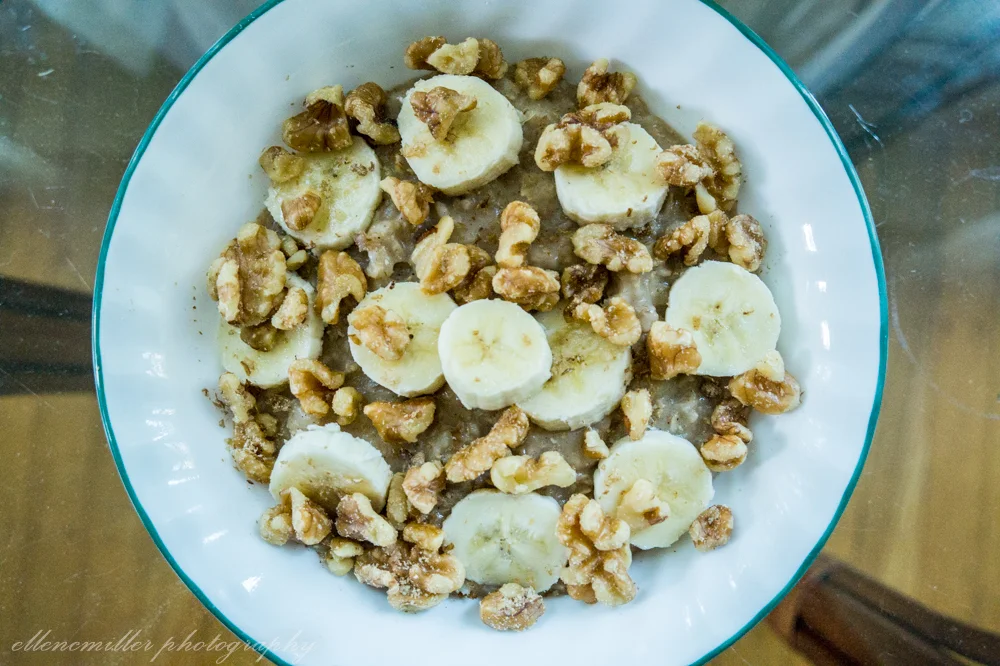 Banana Walnut oats - The finished product!
