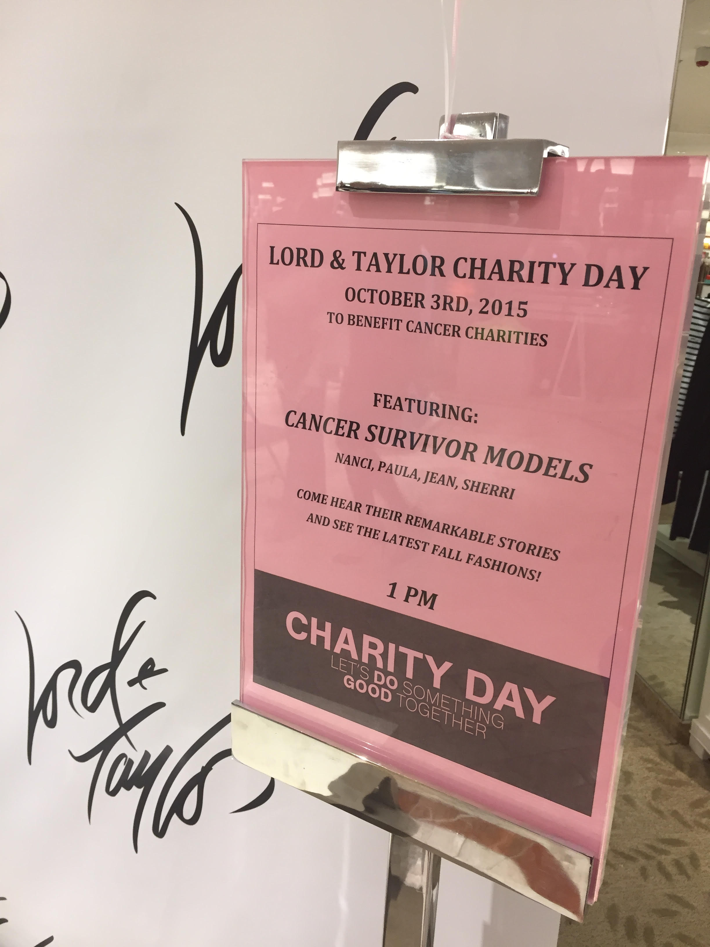 Lord & Taylor Charity Day, September 2015