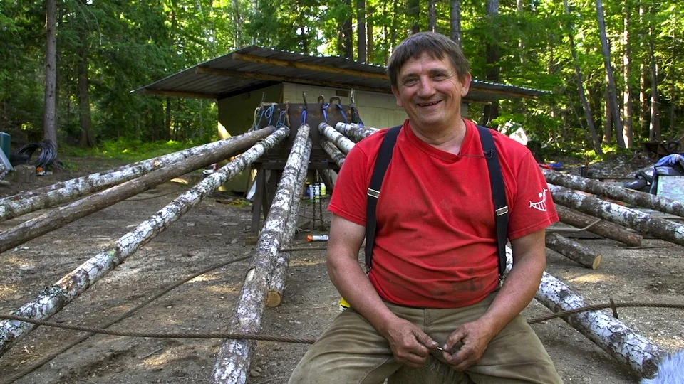 Logger and builder Peter Schmidt specializes in making beautiful structures out of "marginally economic" wood. He also has worked as a faller in the Cortes Community Forest.