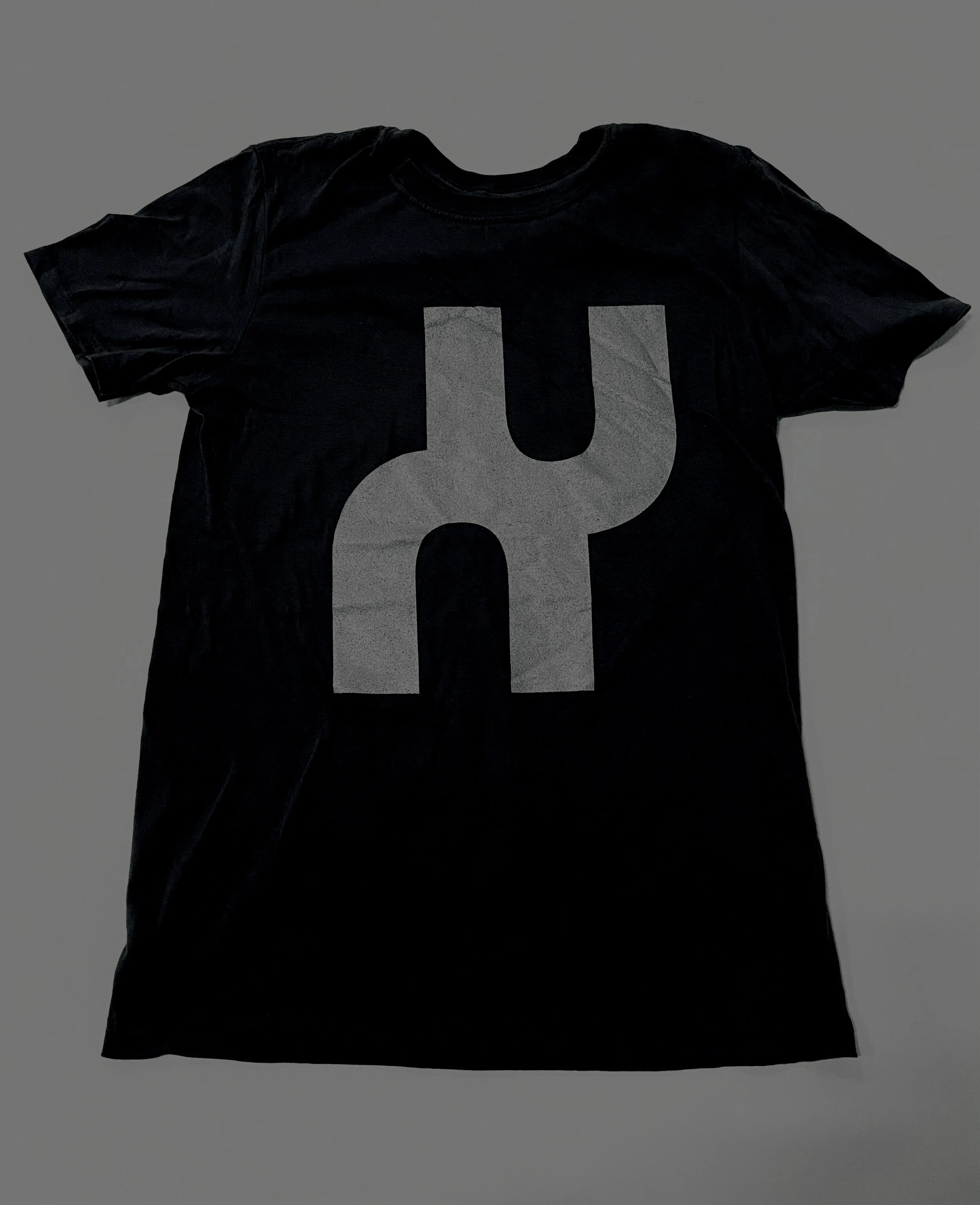 XAMBUCA silver ink on black (logo and spermatoza) t-shirt