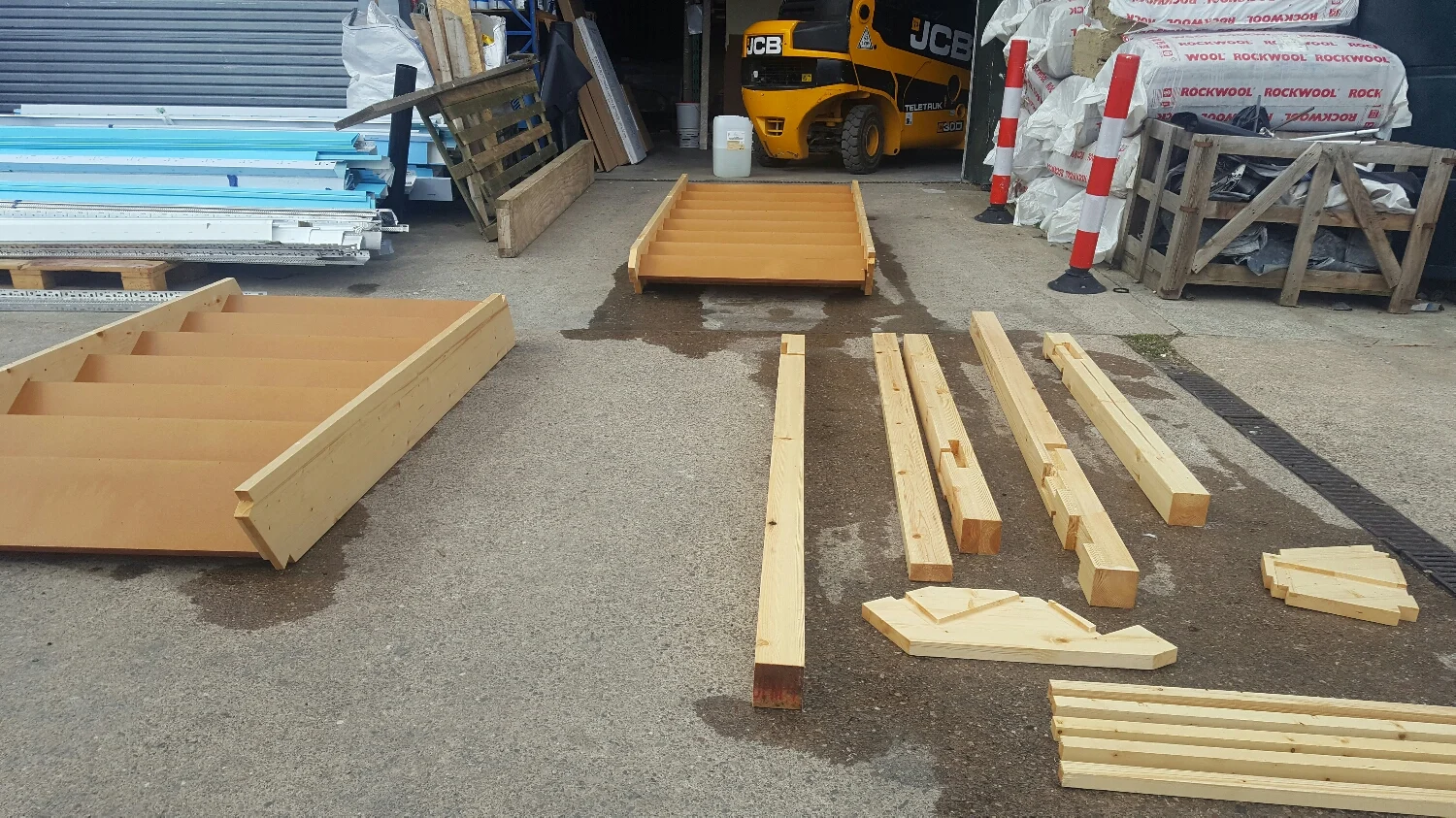 wood drying in the spring sunshine