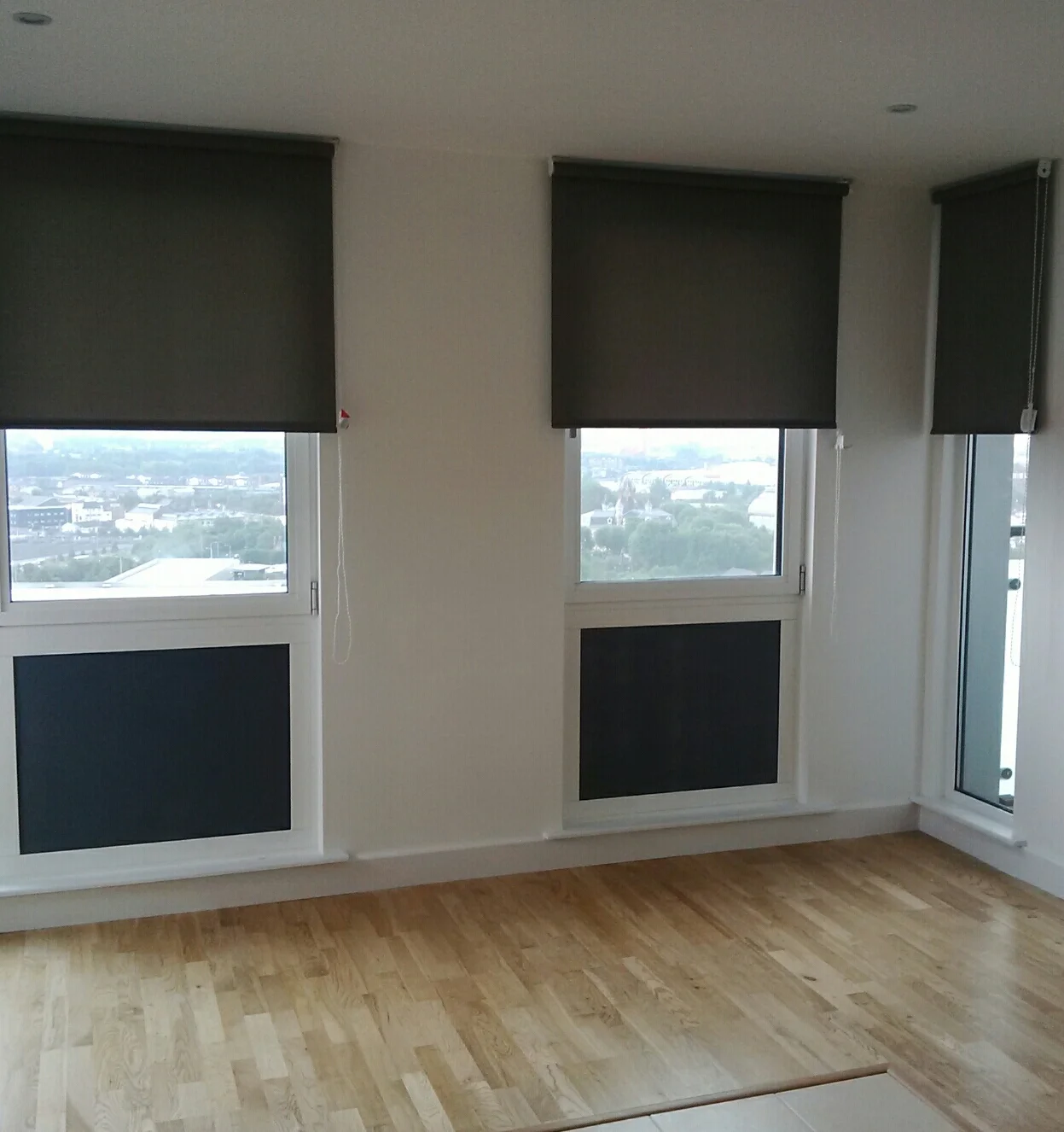 fabric blackout roller blinds at top end student accommodation 