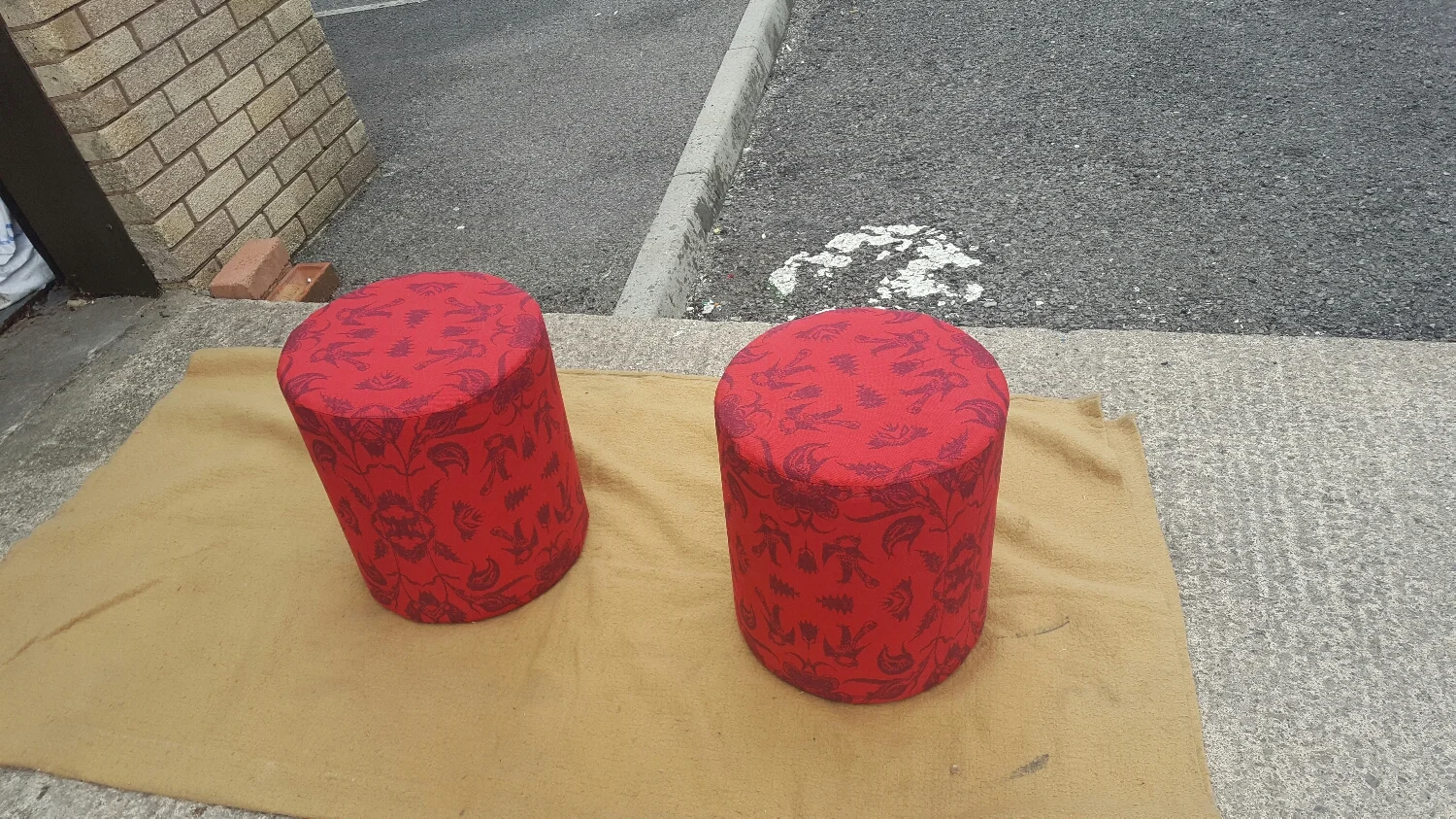 bespoke velvet foot stools