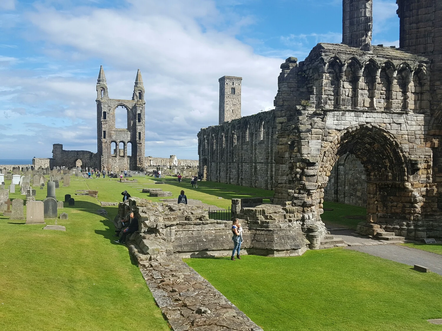 Enjoying the sights and weather after job completion 