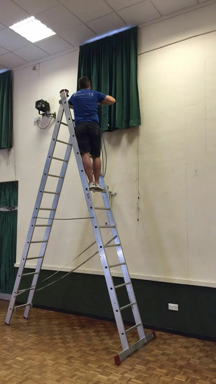 Chris carrying out flame retardant application 