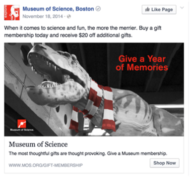 The Museum of Science, Boston Facebook Ads