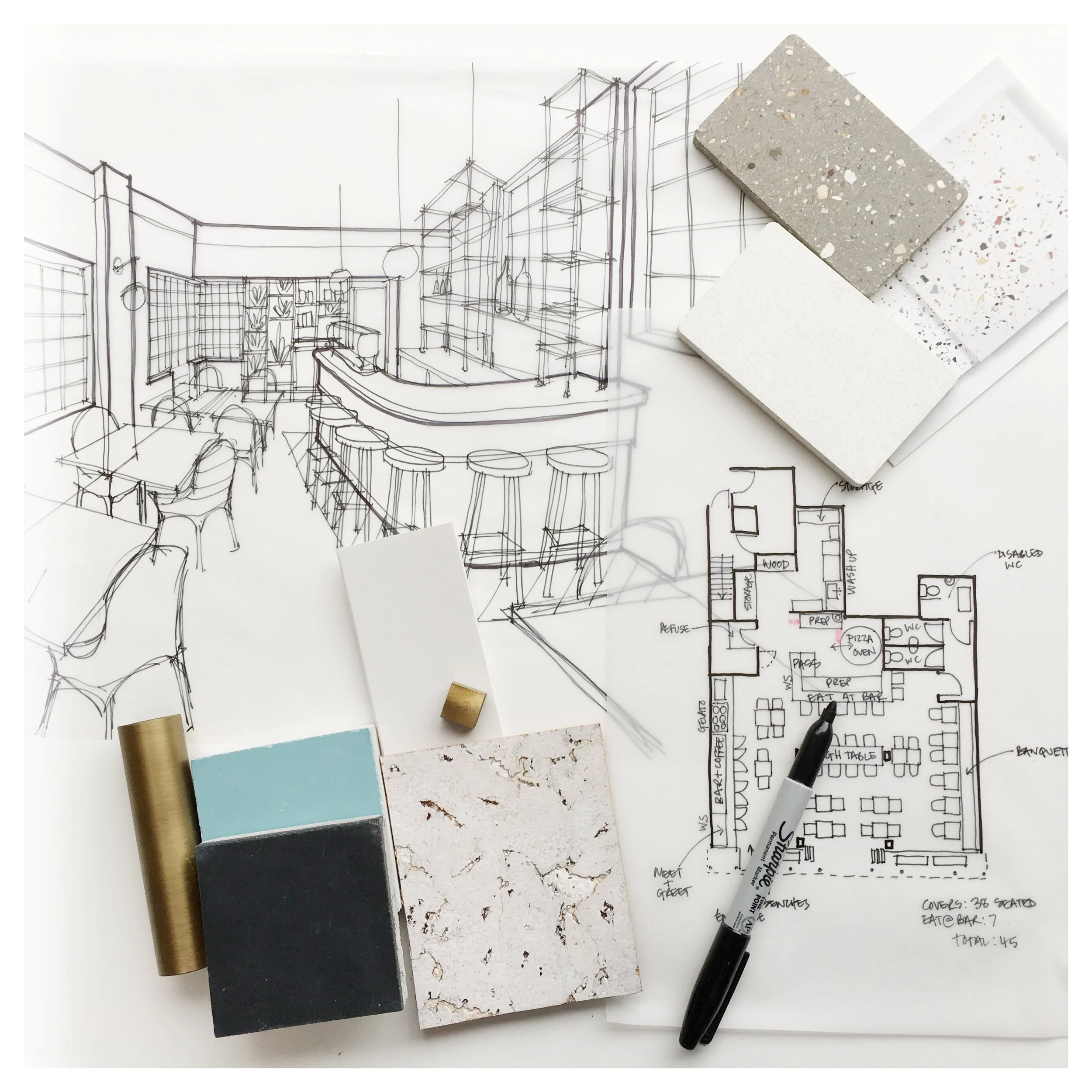 Richardson Studio Interior Design Process Drawings