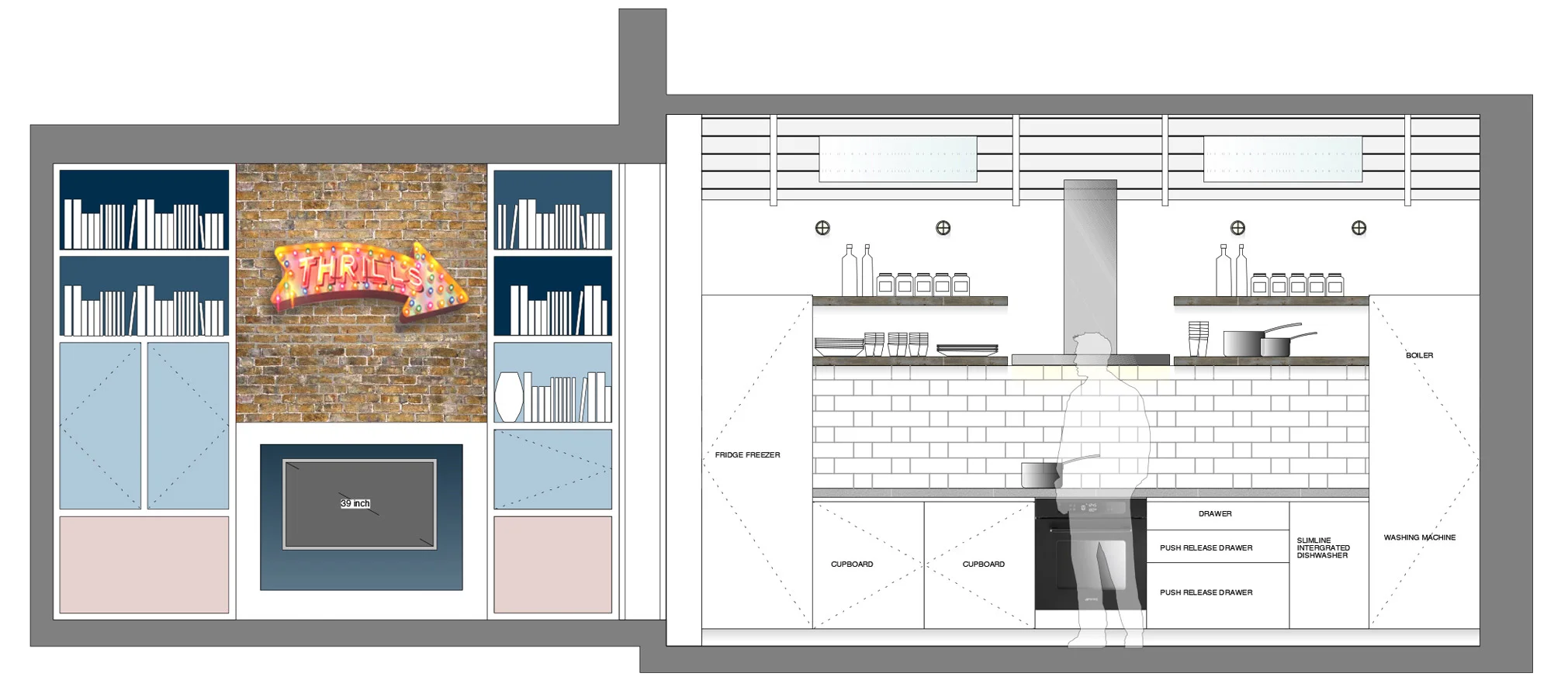 Richardson Studio Interiors Design Tooting Family Home Sketch Designs