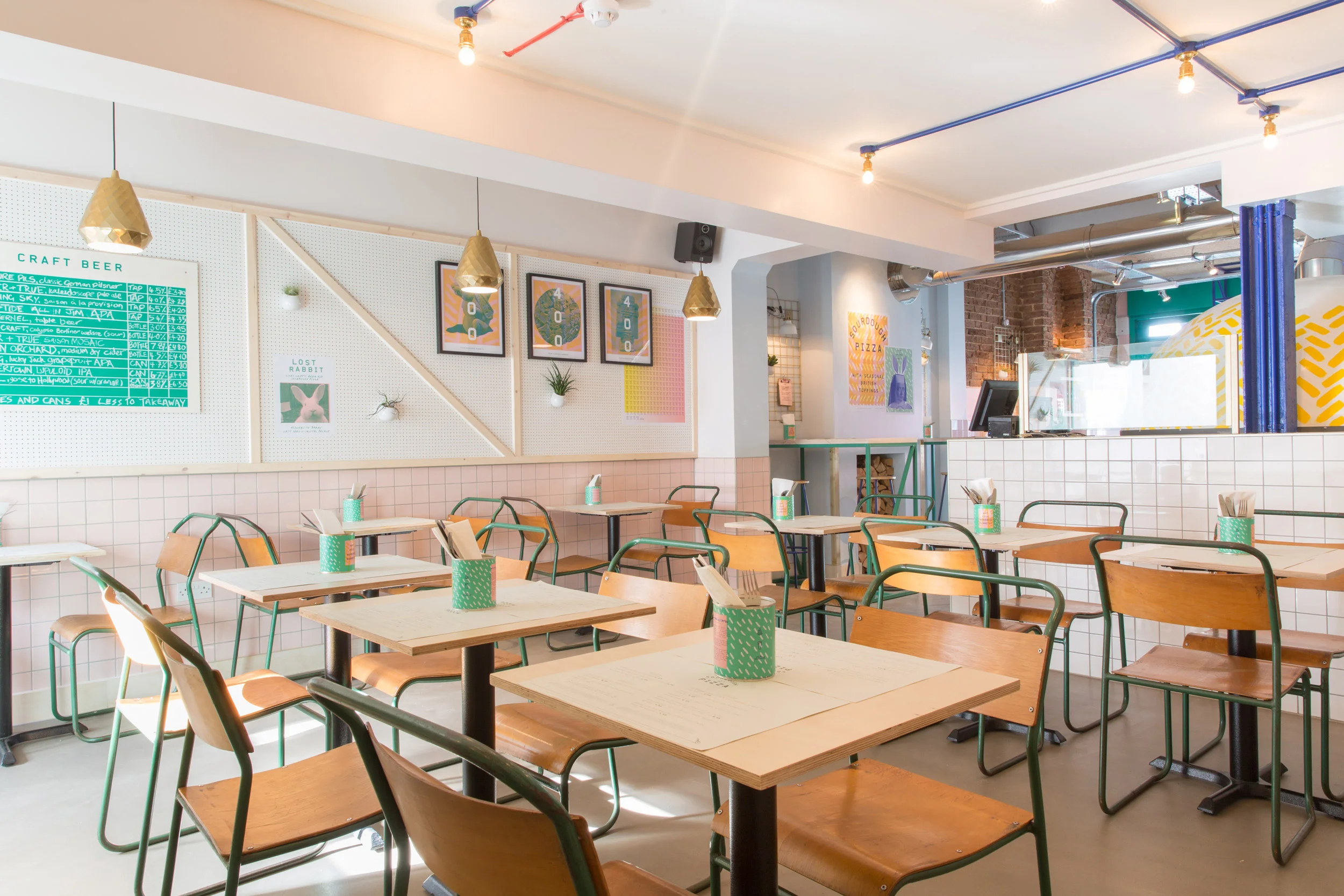 Richardson Studio Interior Design for 400 Rabbits Nunhead Pizza Restaurant