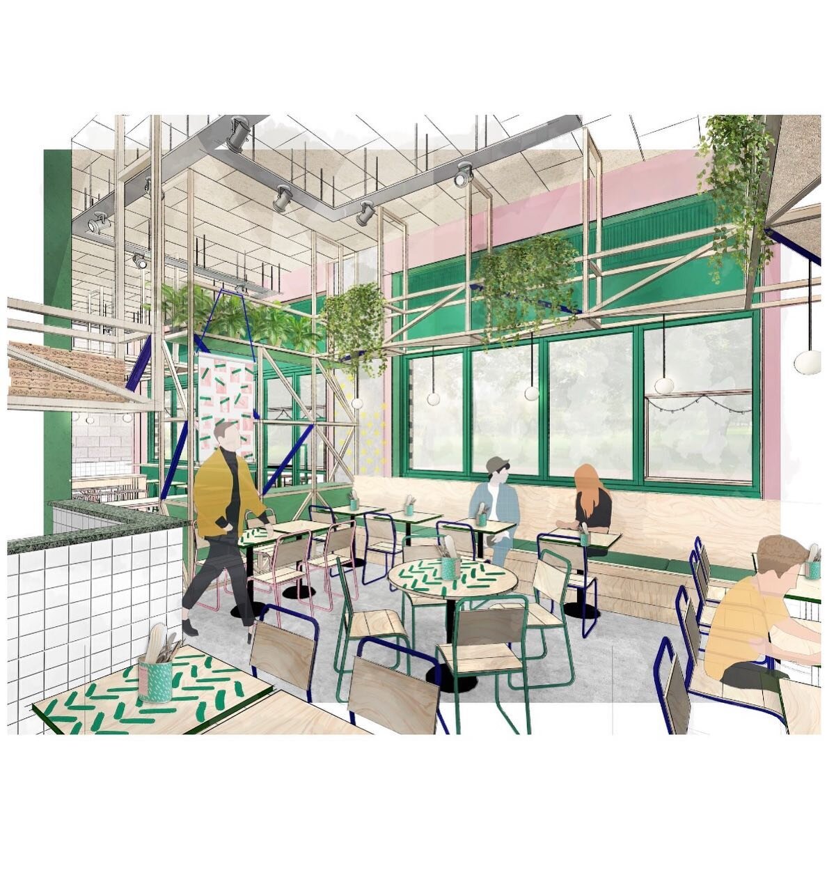 Today I&rsquo;m hoping to see the completed @4hundredrabbits pizza restaurant that opens next week in @elephantparklondon we are 1.5 years into the making of this one and everyone is very excited to see it finally completed! 🍕 🐇 🐰 💫 
Visuals by: 