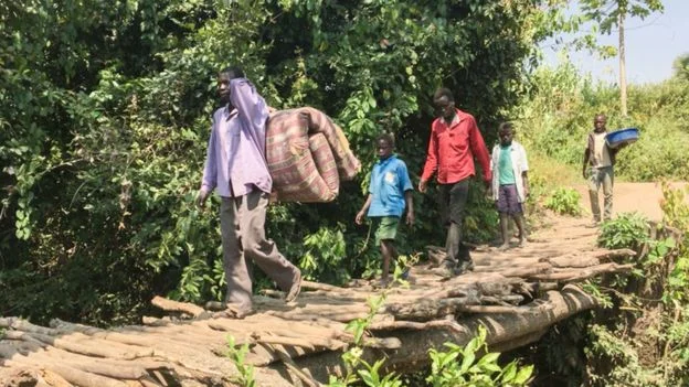 Escaping to safety takes several days of trekking through the bus. (AP)