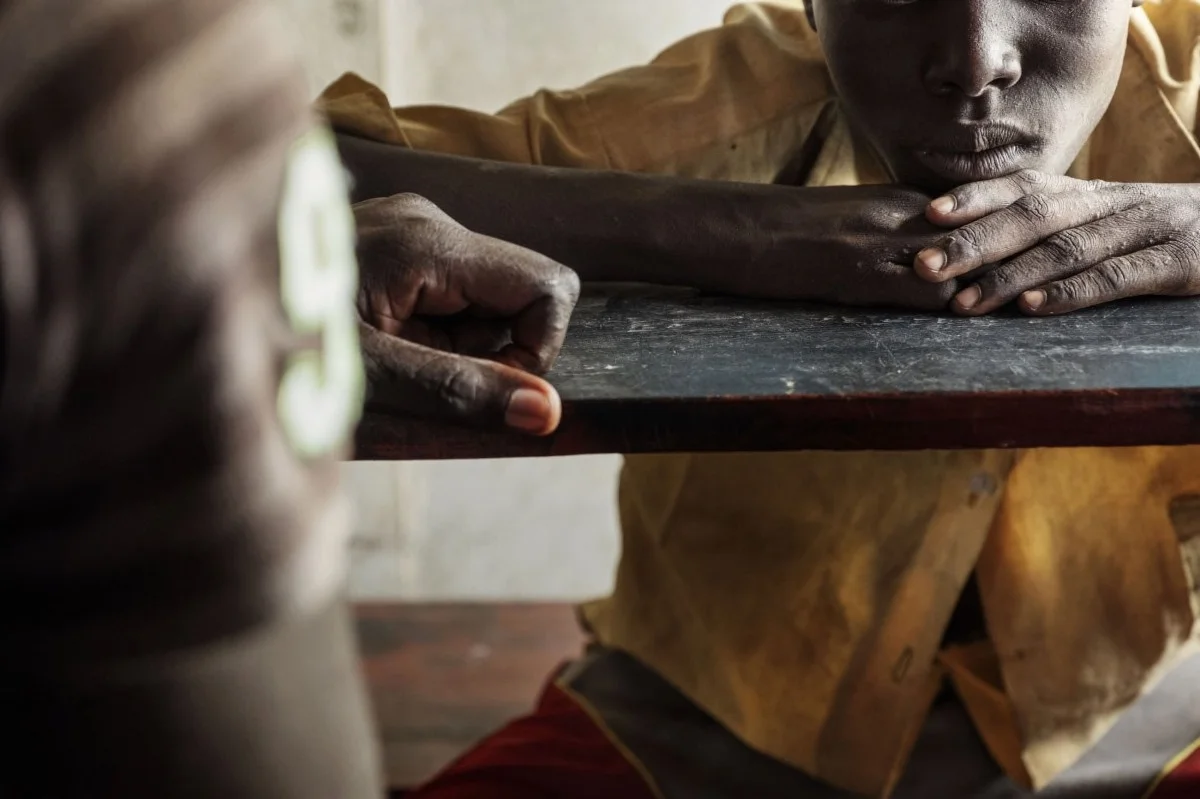 Marko Maze, 13, is one of the young former fighters who attends The Pibor Boys Primary School, which hosts former child soldiers. Photo by Peter Bauza