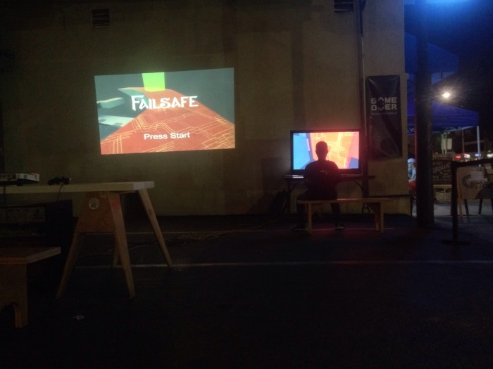 Failsafe projected at the Giant Robot Game Night