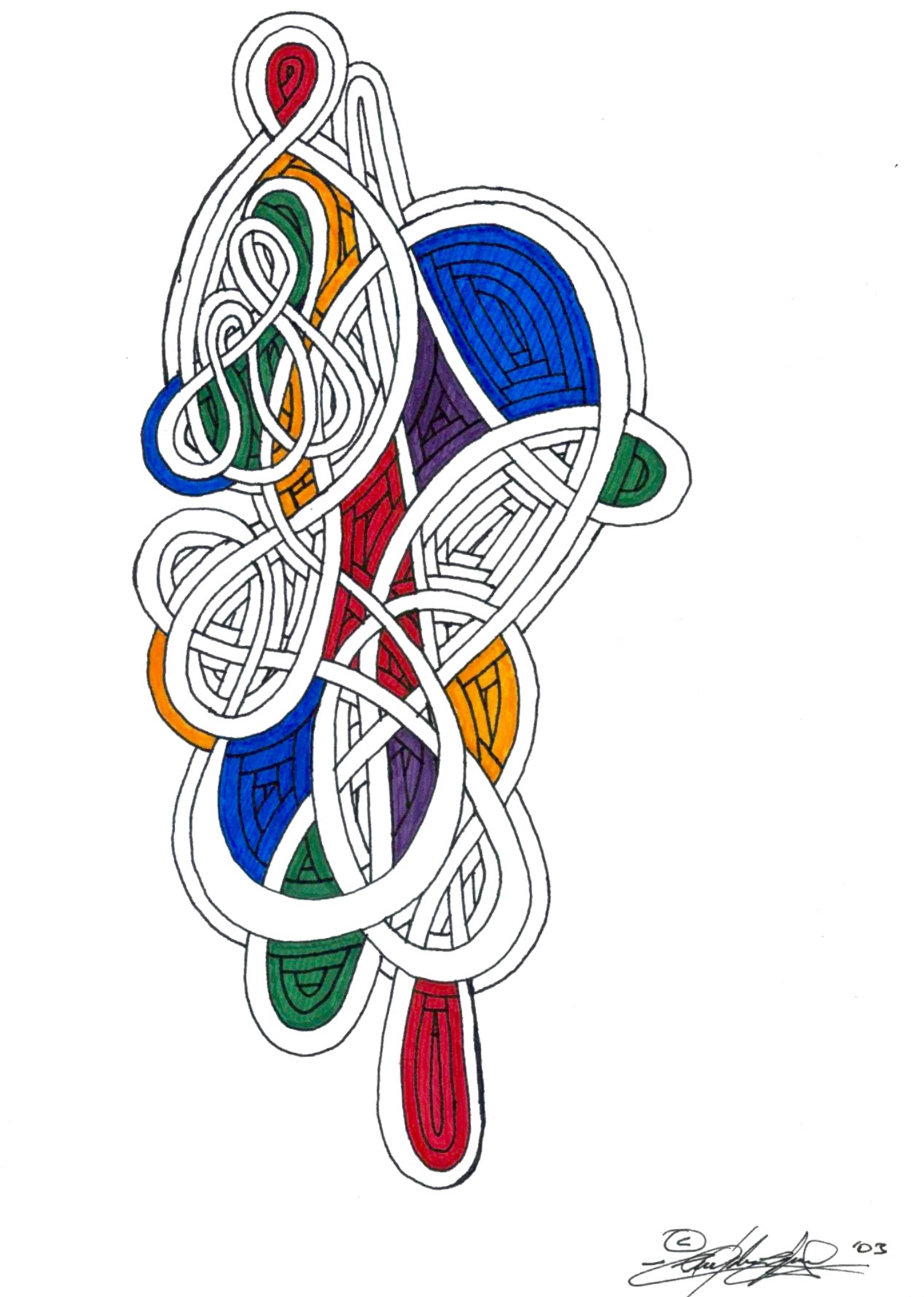 Pen and Ink on Paper, 8.5" x 12", 2003