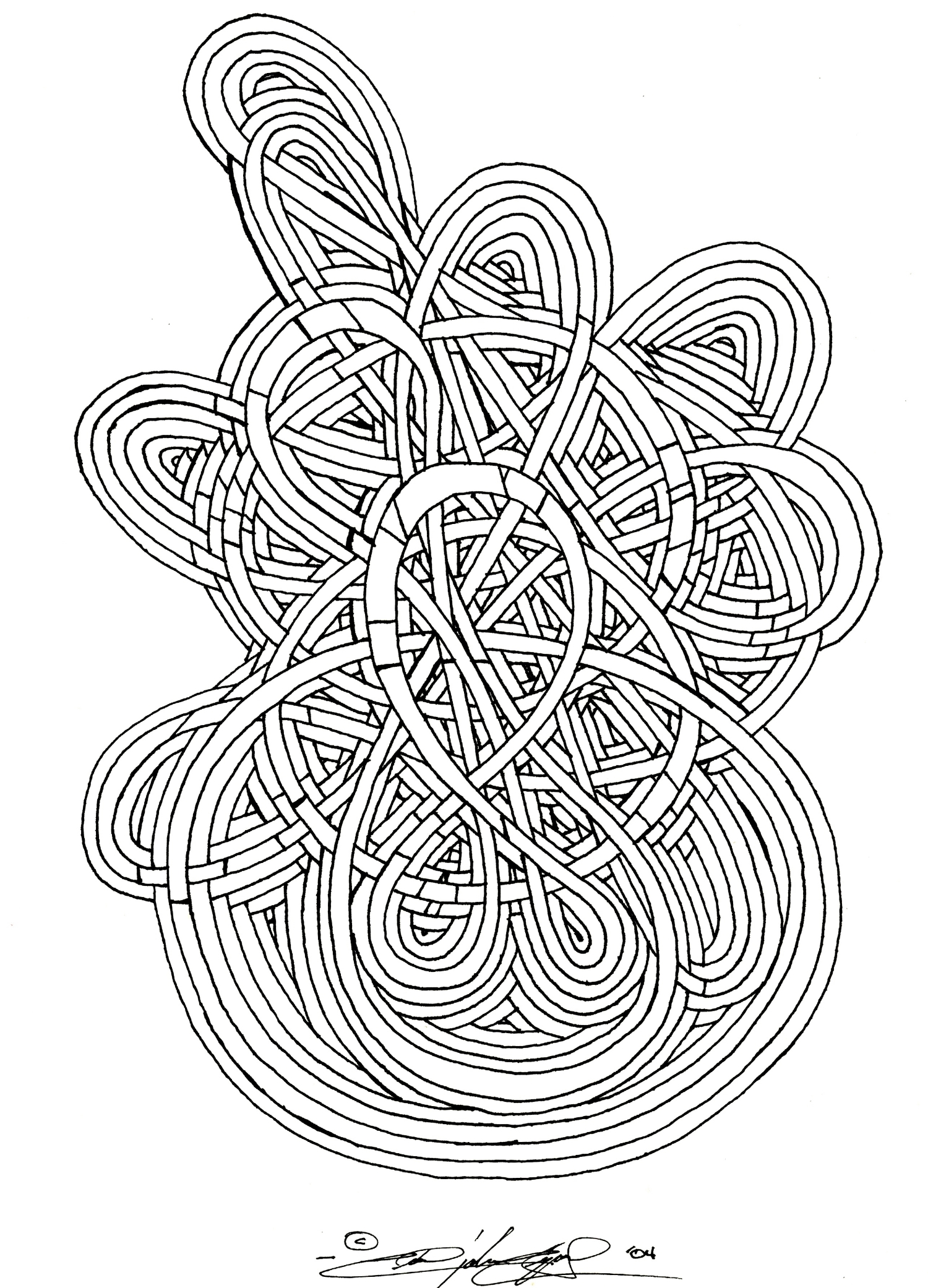 Pen and Ink on Paper, 8.5" x 12", 2004