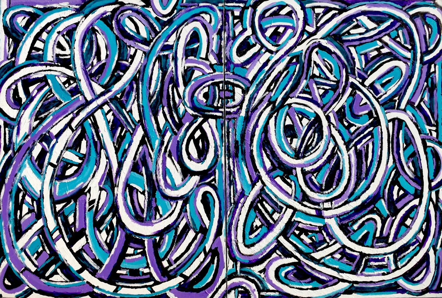 Acrylic On Canvas, 48" x 72" Diptych