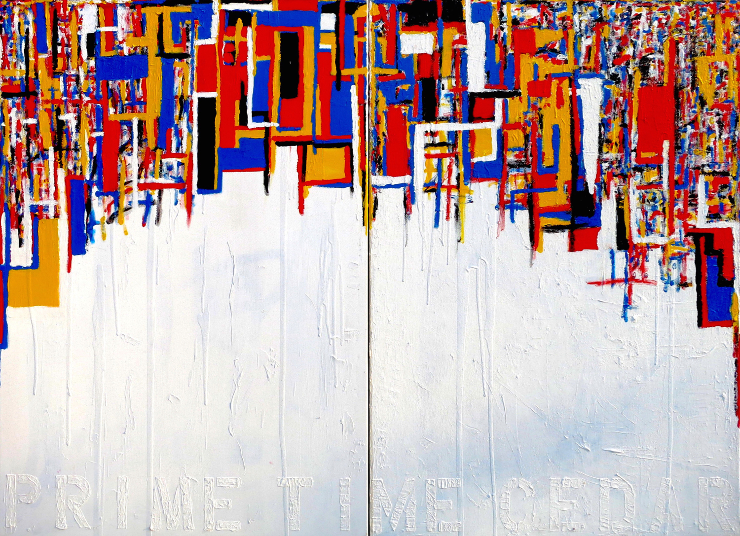 Acrylic on Canvas, Diptych, 50"x68"