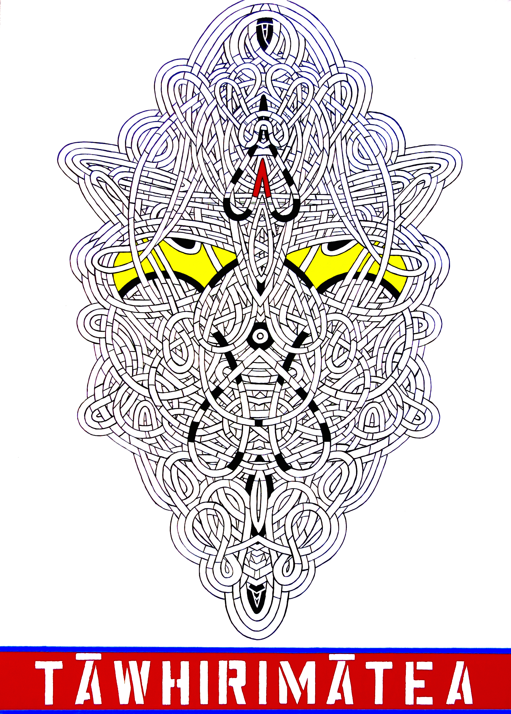 Phylum Series/The 3 Heads - Acrylic On Canvas, 46"x64", 2016