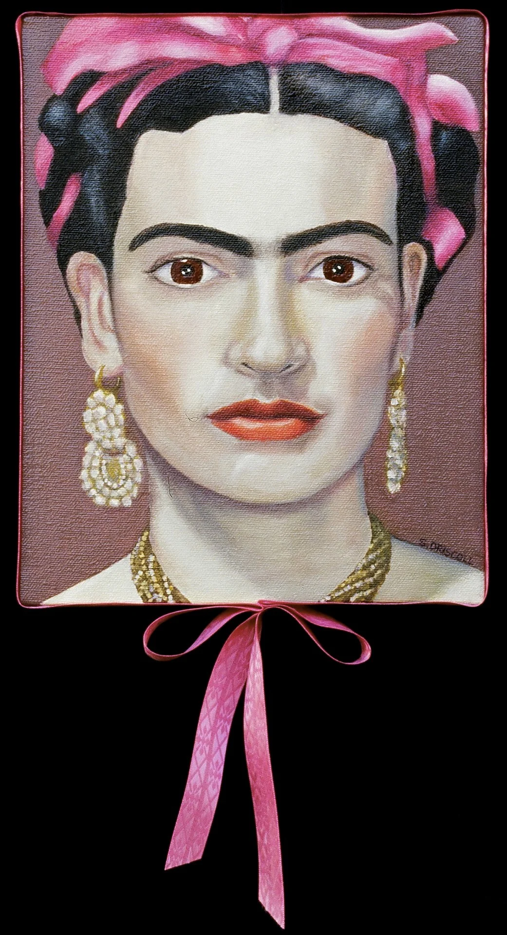 Frida with a Pink Ribbon (sold)