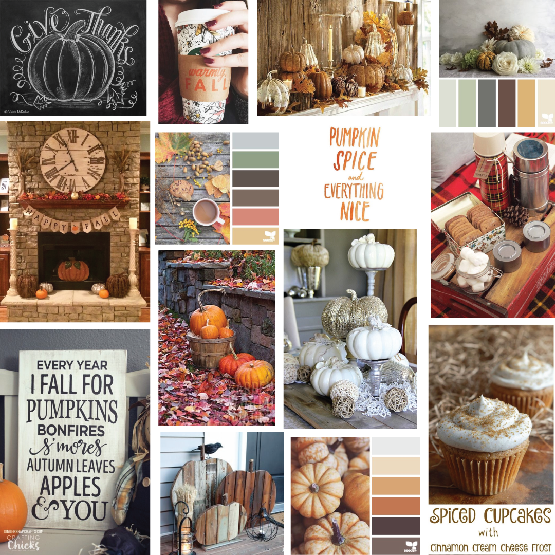 Give Thanks Sign Spiced Cupcakes Fall Wood Sign DIY Scrap Wood Pumpkins Pumpkin Spice and Everything Nice Color Palettes Anything else: Pinterest