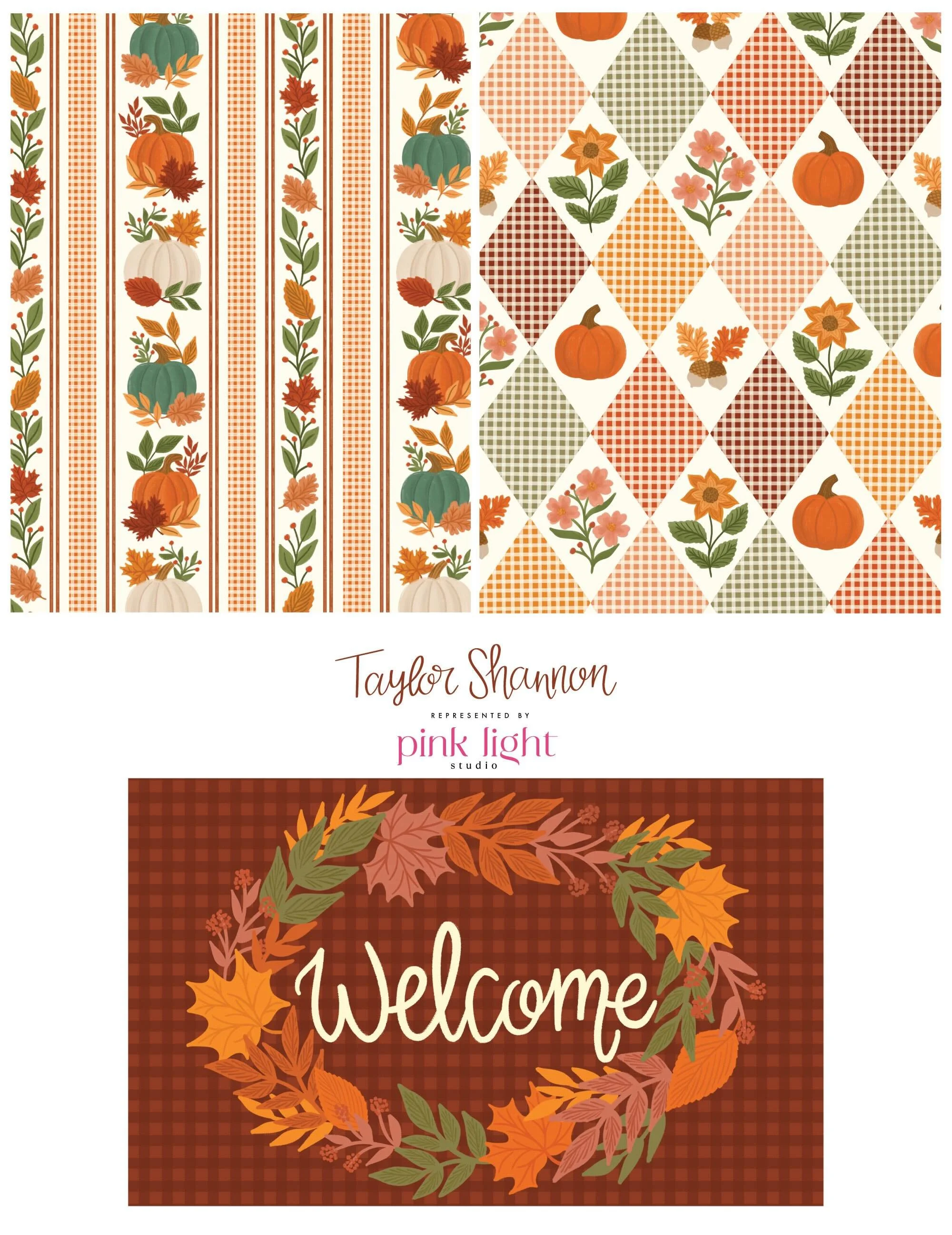 Some fun autumn designs I&rsquo;ve worked on lately for @pinklightstudio 🍁❤️🌻
.
.
.
#surfacepatterndesigner #surfacedesigner #happyfall #surfacepatterndesign #artlicensing