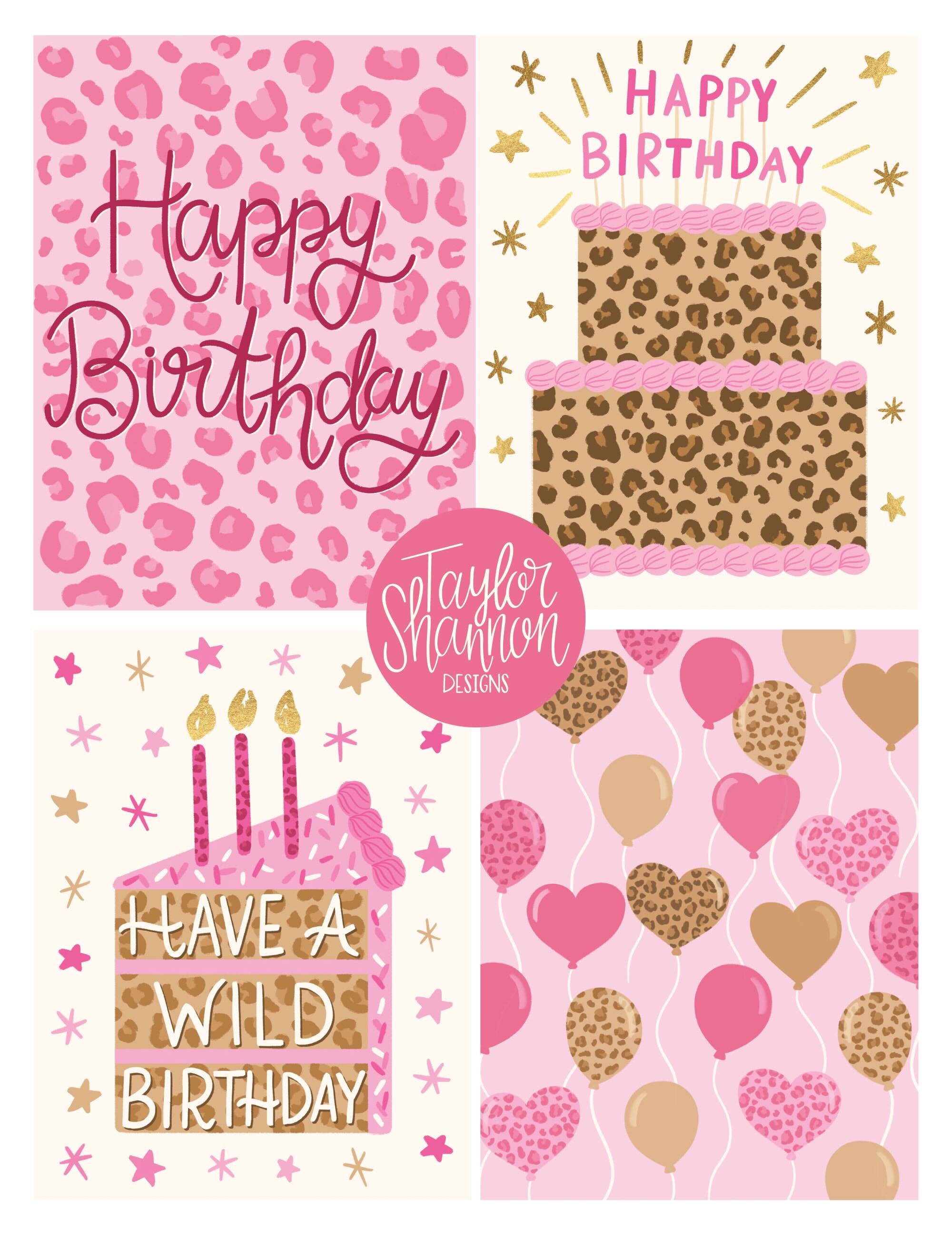 Some recent cheetah print birthday designs! 🎉🎂💖
.
.
.
#surfacedesigner #surfacepatterndesigner #artlicensing #stationerydesign #taylorshannondesigns
