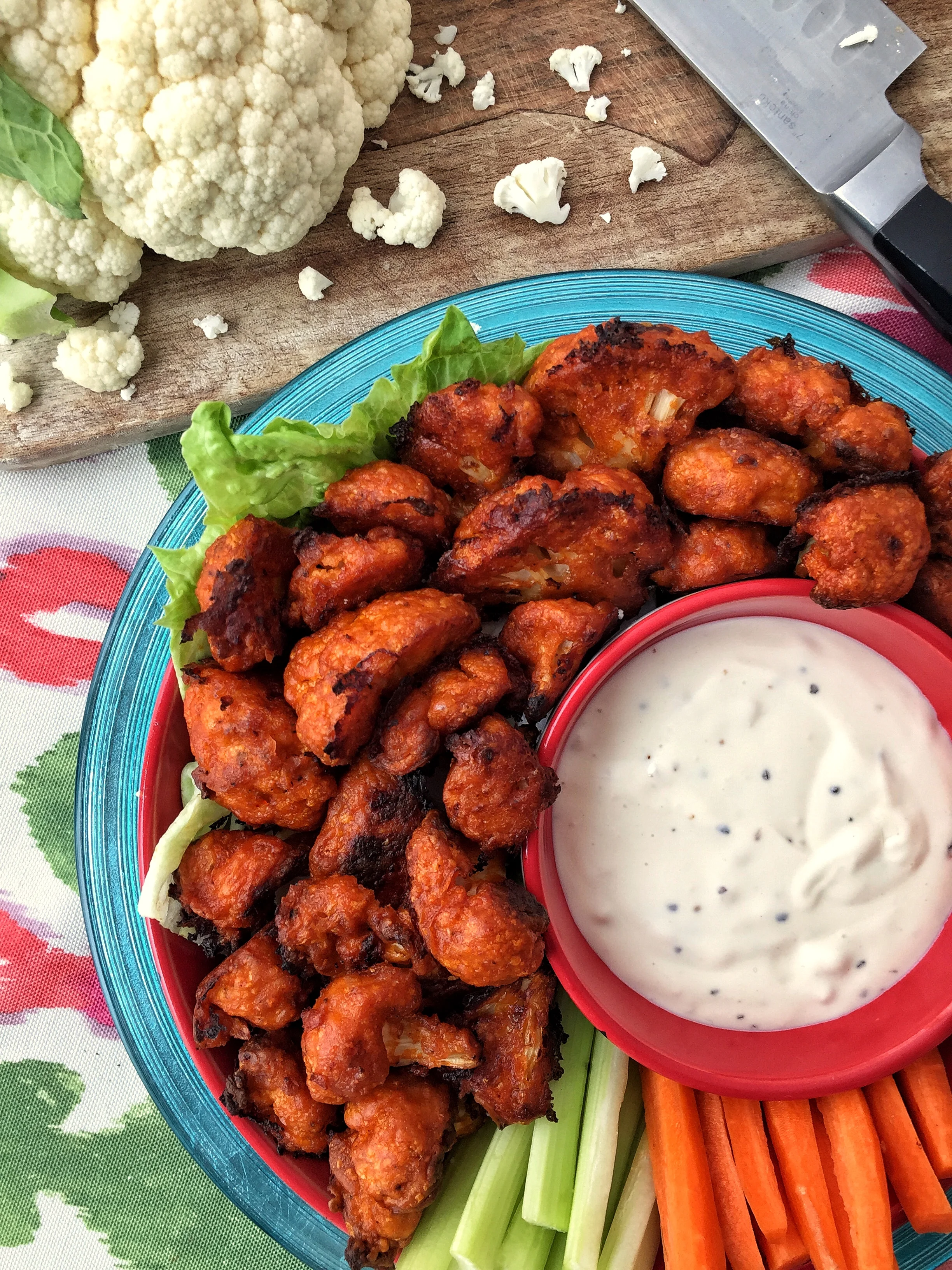 Crispy Buffalo Cauliflower Bites Spoon Swallow