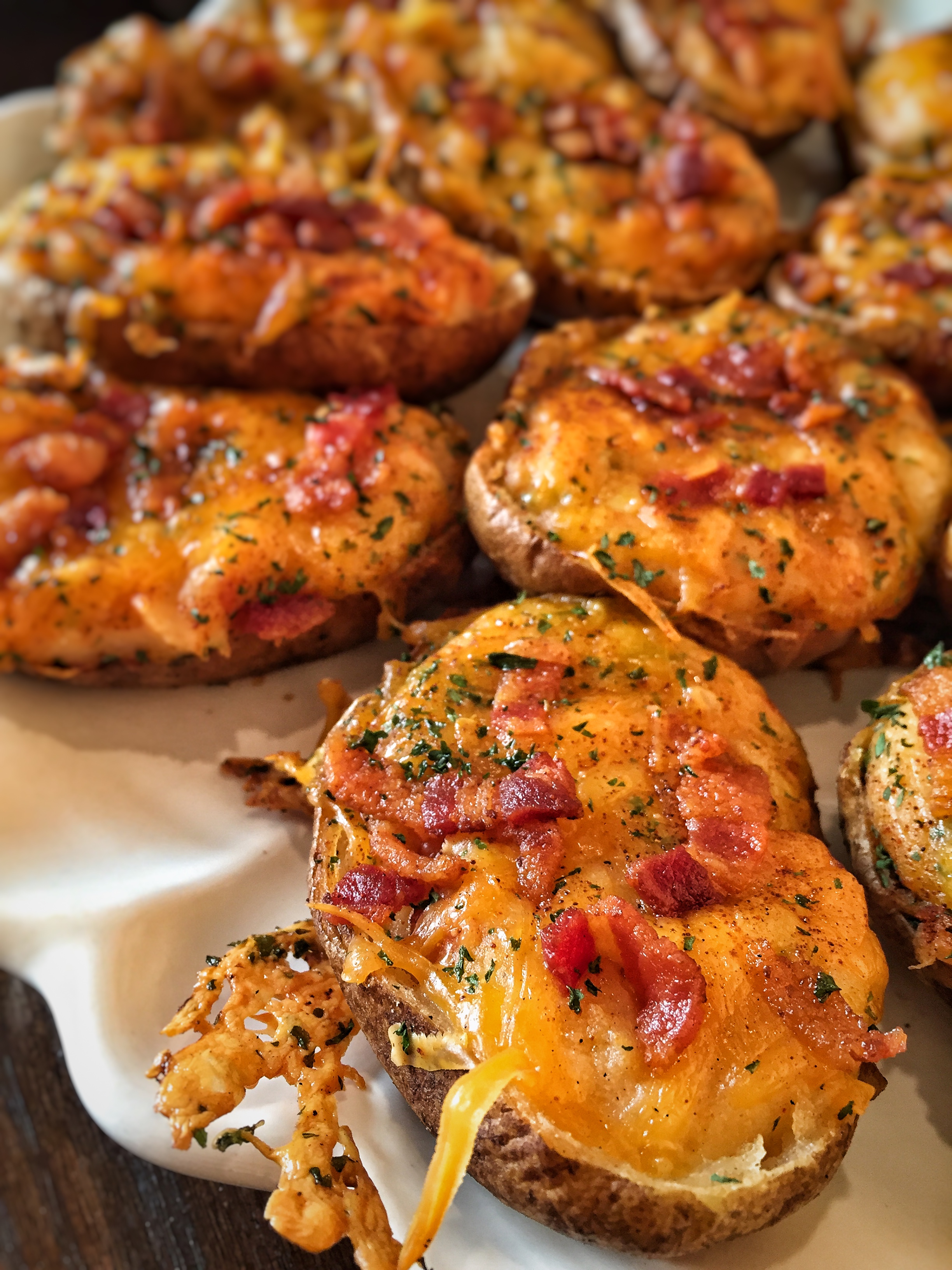 LOADED TWICE BAKED POTATOES