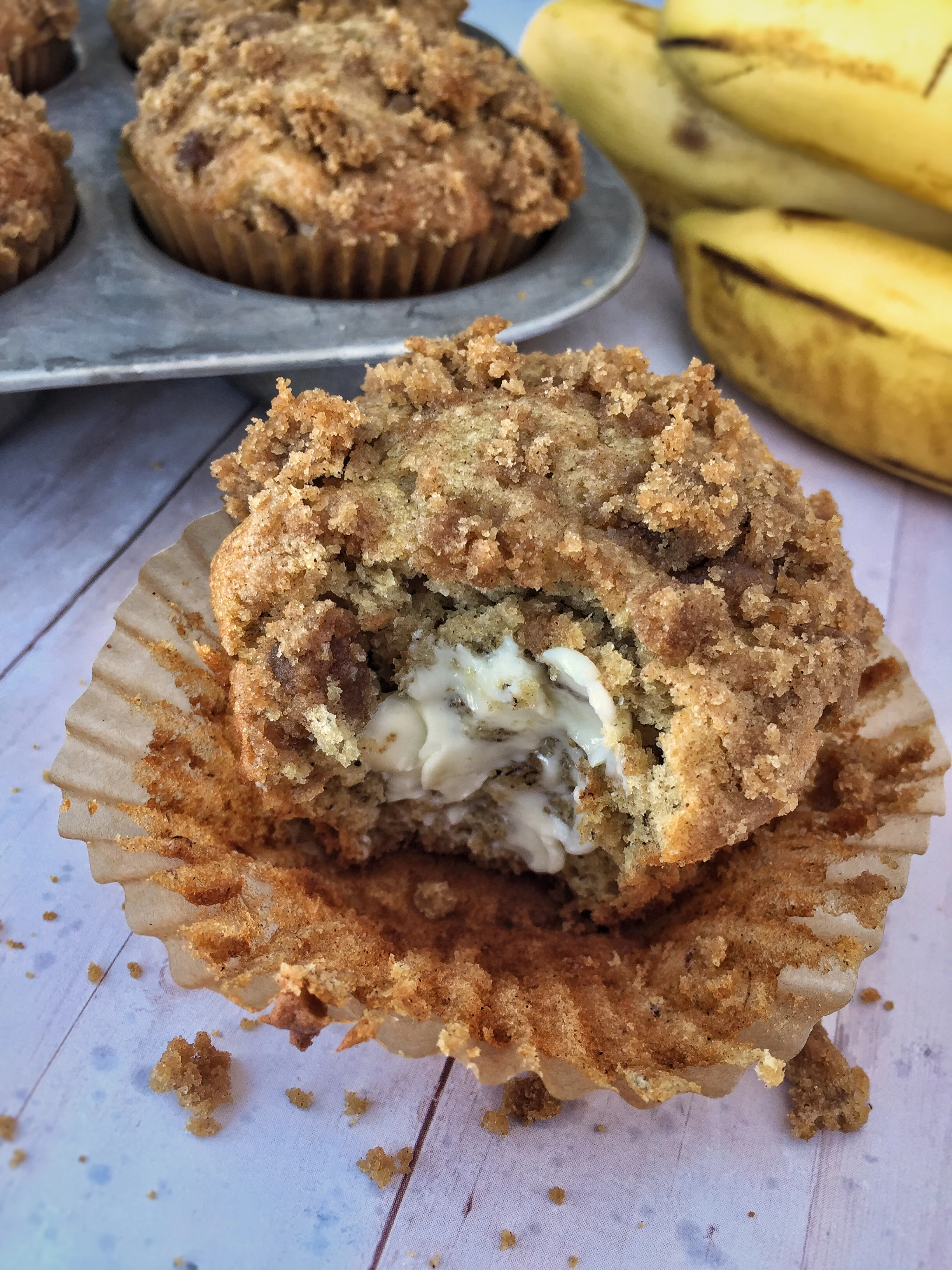 BANANA CRUMB MUFFINS
