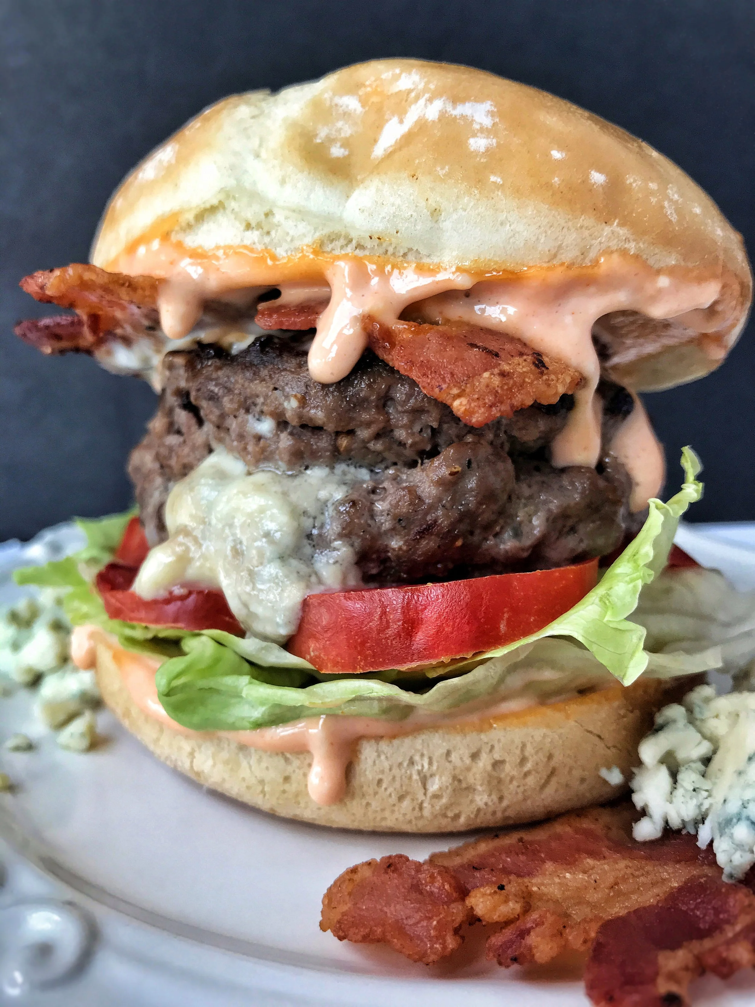 BLUE CHEESE STUFFED BURGERS