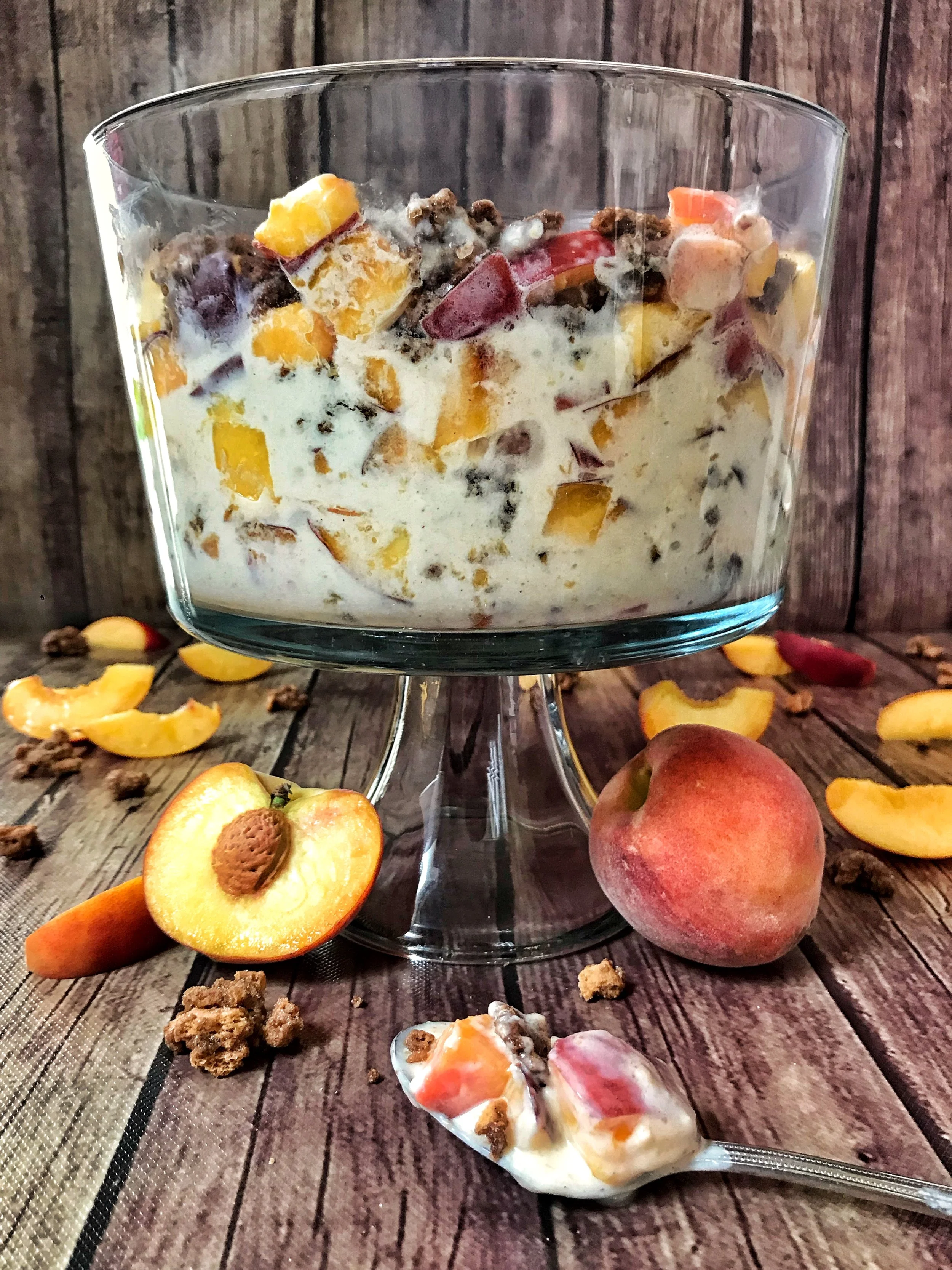 PEACH COBBLER CHEESECAKE SALAD