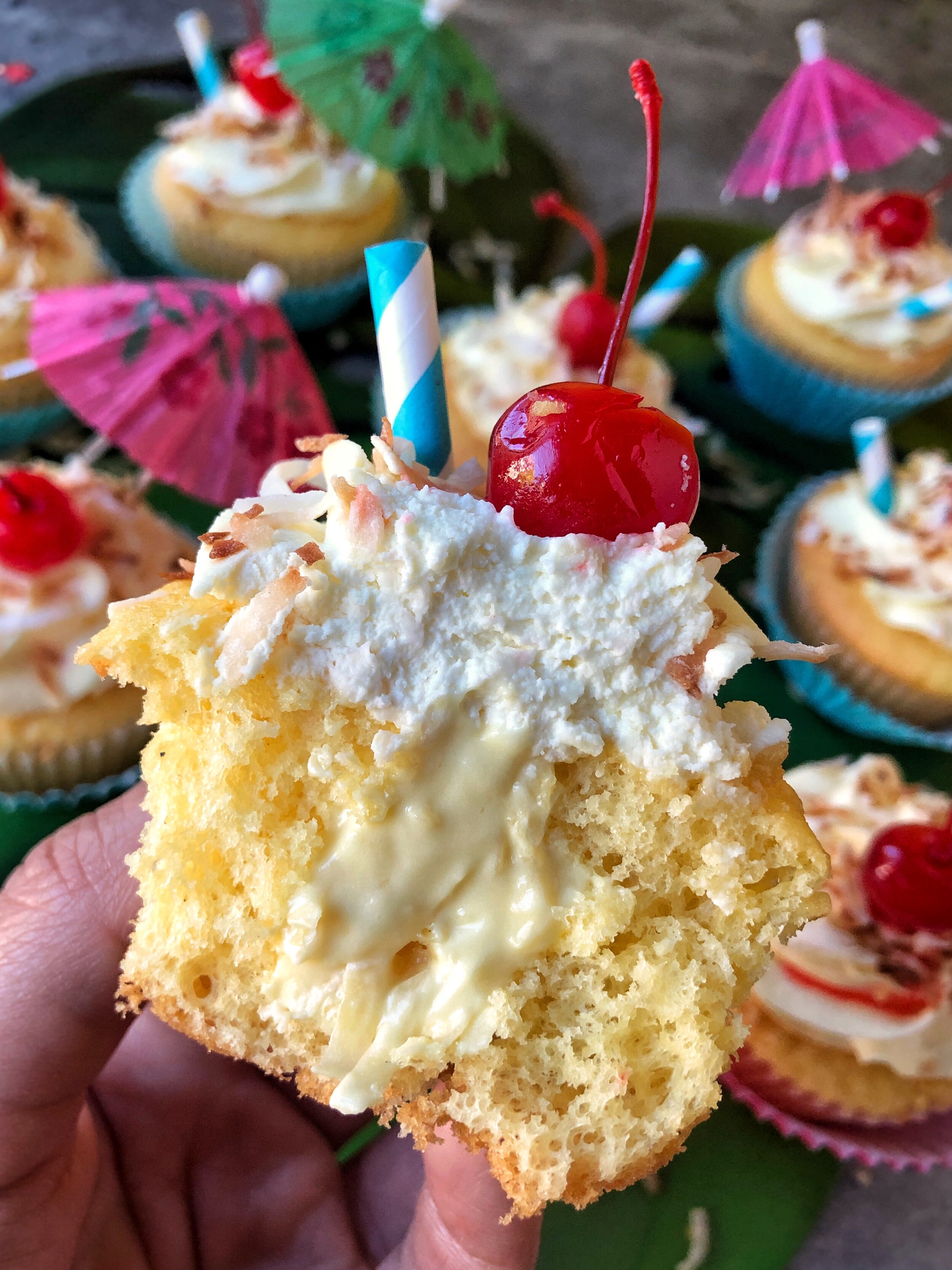 Pina Colada Cupcakes - Sprinkle Bakes