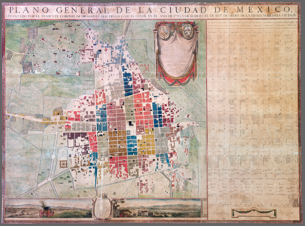 Diego Conde’s Carta de La Ciudad de Mexico, 1793, after conservation. Photo courtesy of 42-line Digital Publishing.