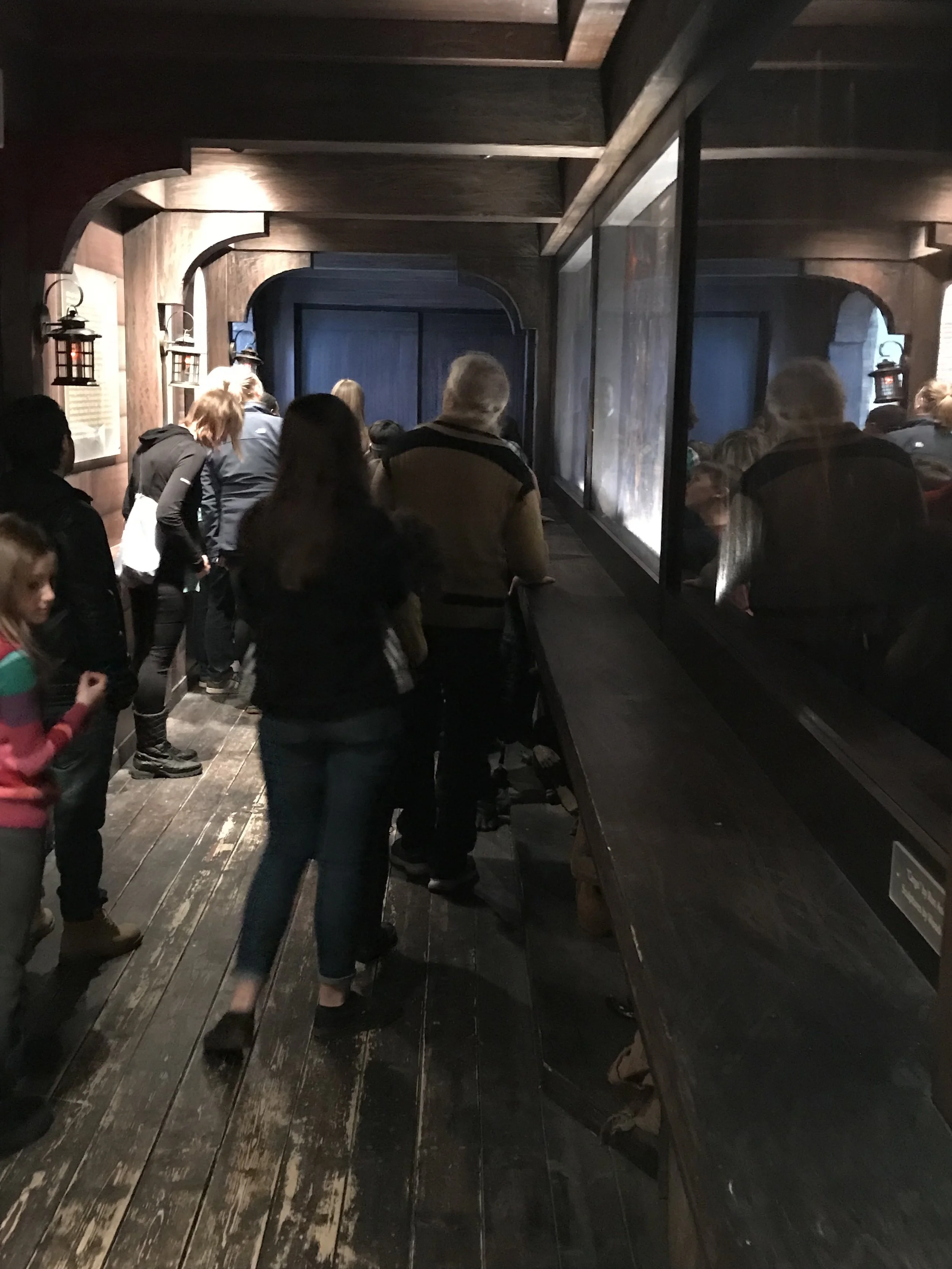Everyone was quiet as we walked through a reproduction of a slave ship that included artwork and artifacts that brought the stories and history Mr. Collins shared alive. Many of the students reflected on this portion of the tour at lunch when Sarah invited the kids to draw about something that stood out to them from their tour.