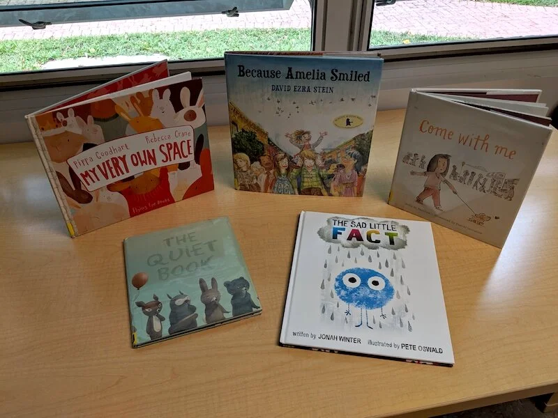 Selections from Maureen’s Back to School book collection.