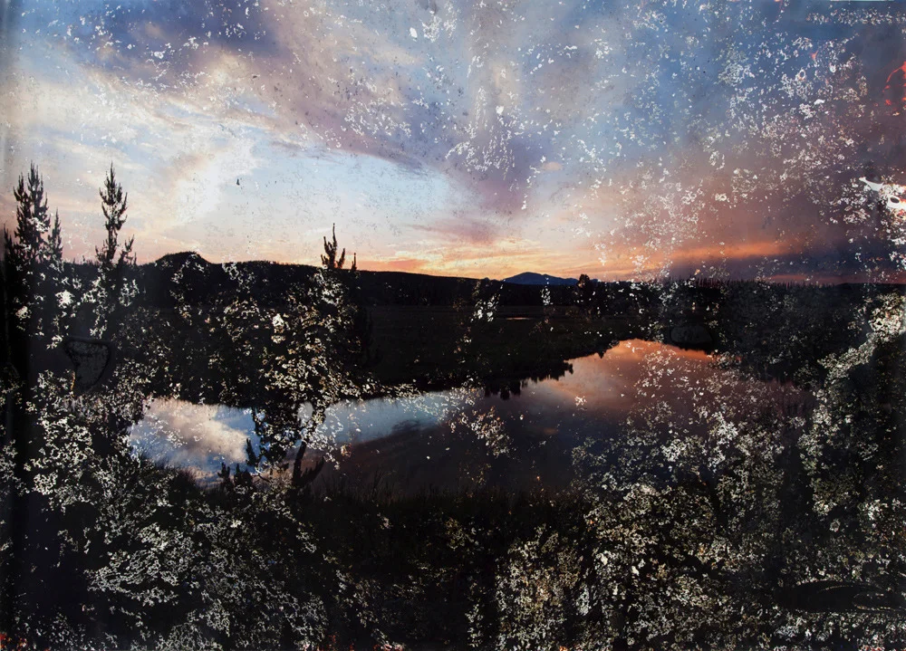 Matthew Brandt, Gibbon Lake, WY, 2012, c-print soaked in Gibbon Lake water