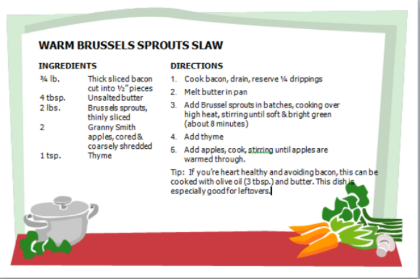 Warm Brussels Spouts Slaw Recipe