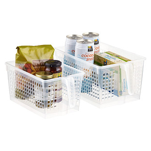 Clear Handled Storage Baskets