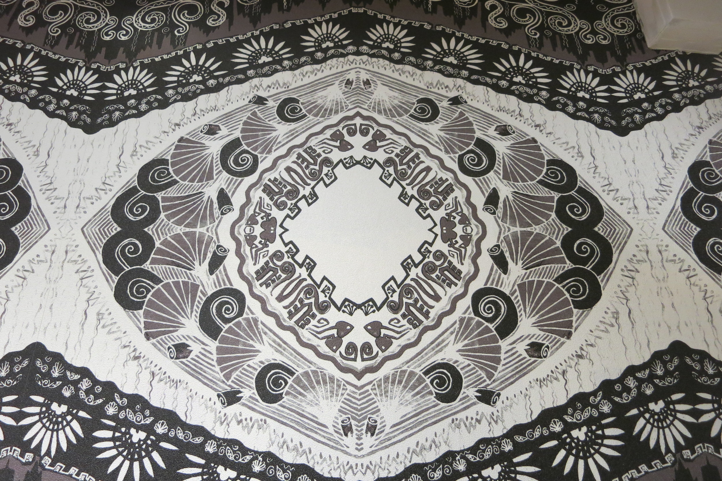 Detail of Olivia Brown's untitled work - printed and supported by Graham & Brown