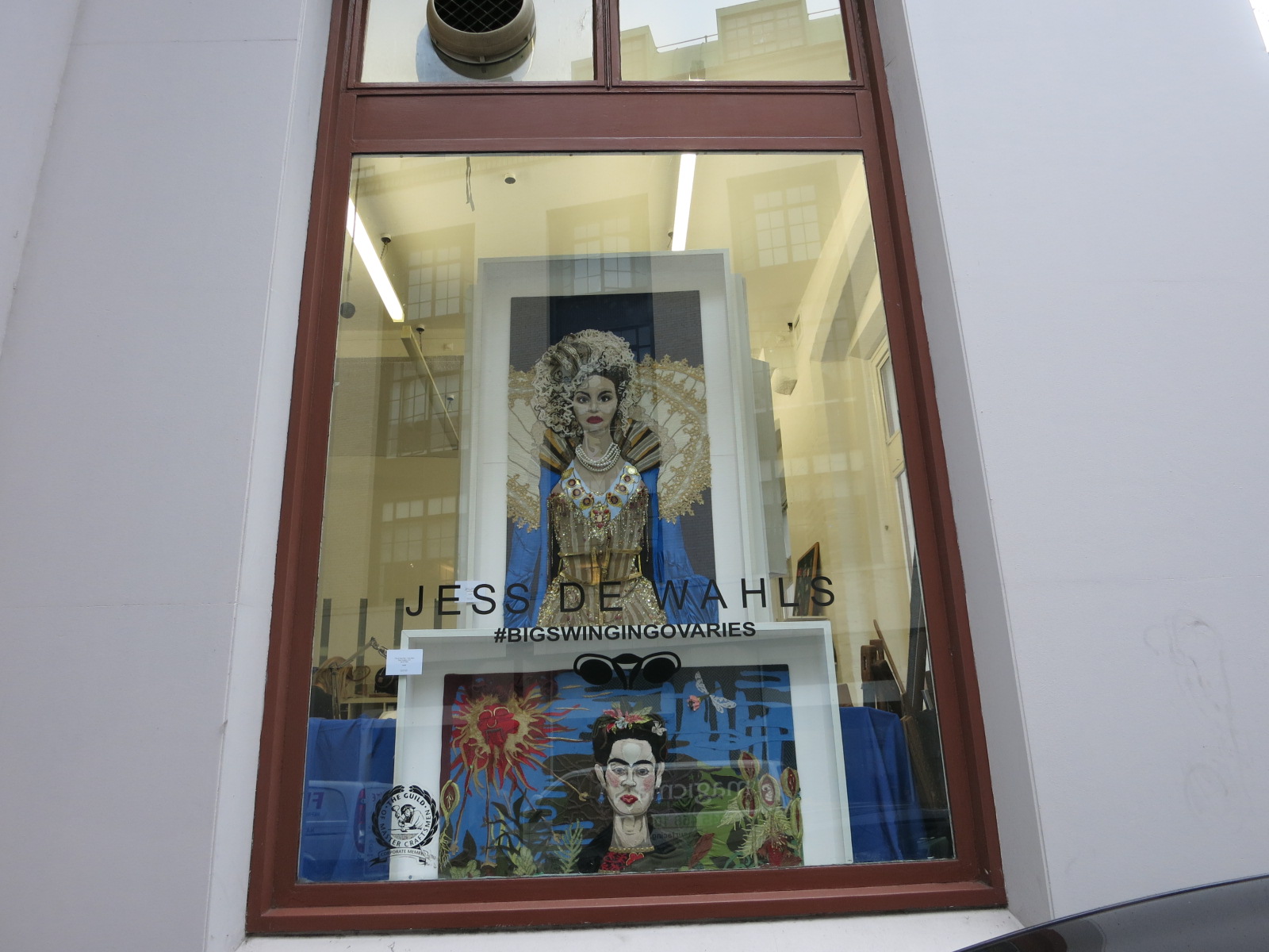 Hand & Lock have work by Jess de Wahls in their windows