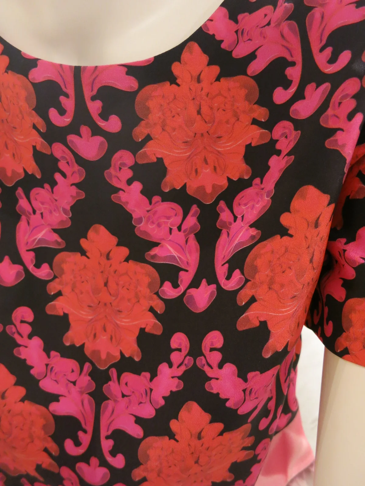 Detail of the print on a Mary Katrantzou dress 2015
