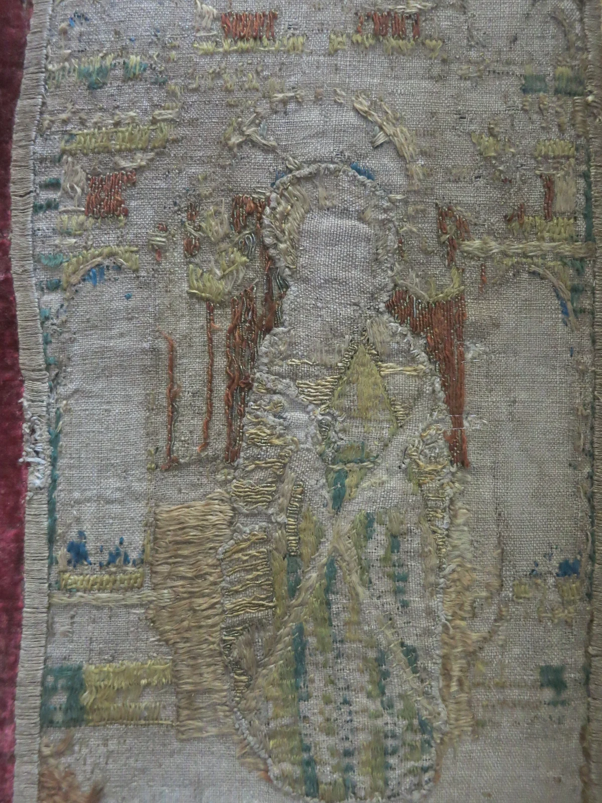 A saint on the orphrey of the Skenfrith Cope